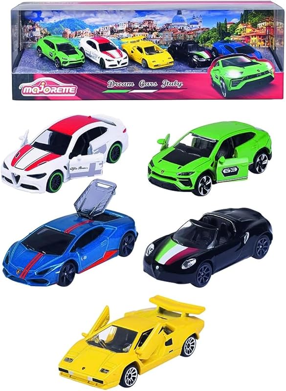 Majorette - Dream Cars Gift Pack 5 Pz, 212053178, + 3 Anni, con Parti Apribili