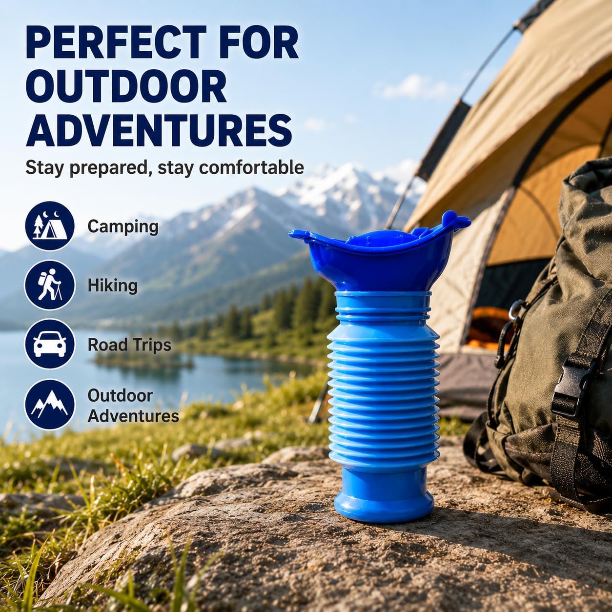 Pee Bottles for Men, Emergency Urinals, Adjustable Pee Bottle for Men and Women, Collapsible Urine Bottle and Pocket Toilet for Outdoor, Car, Travel, Camping and Traffic Jams.