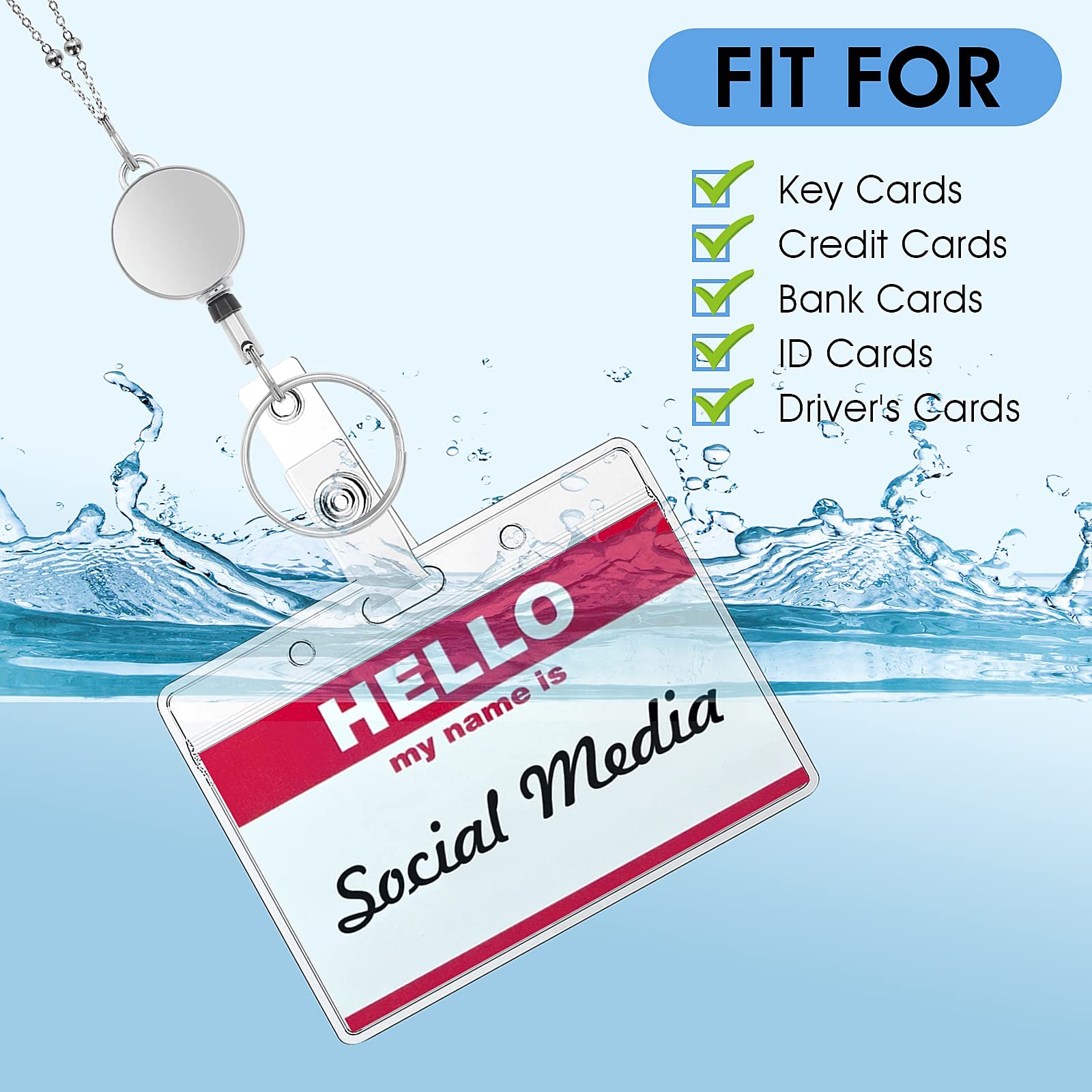 6 PZ CORDINI Per Carte D'identit&agrave; Porta Carte Multiuso Maniche EUR 10