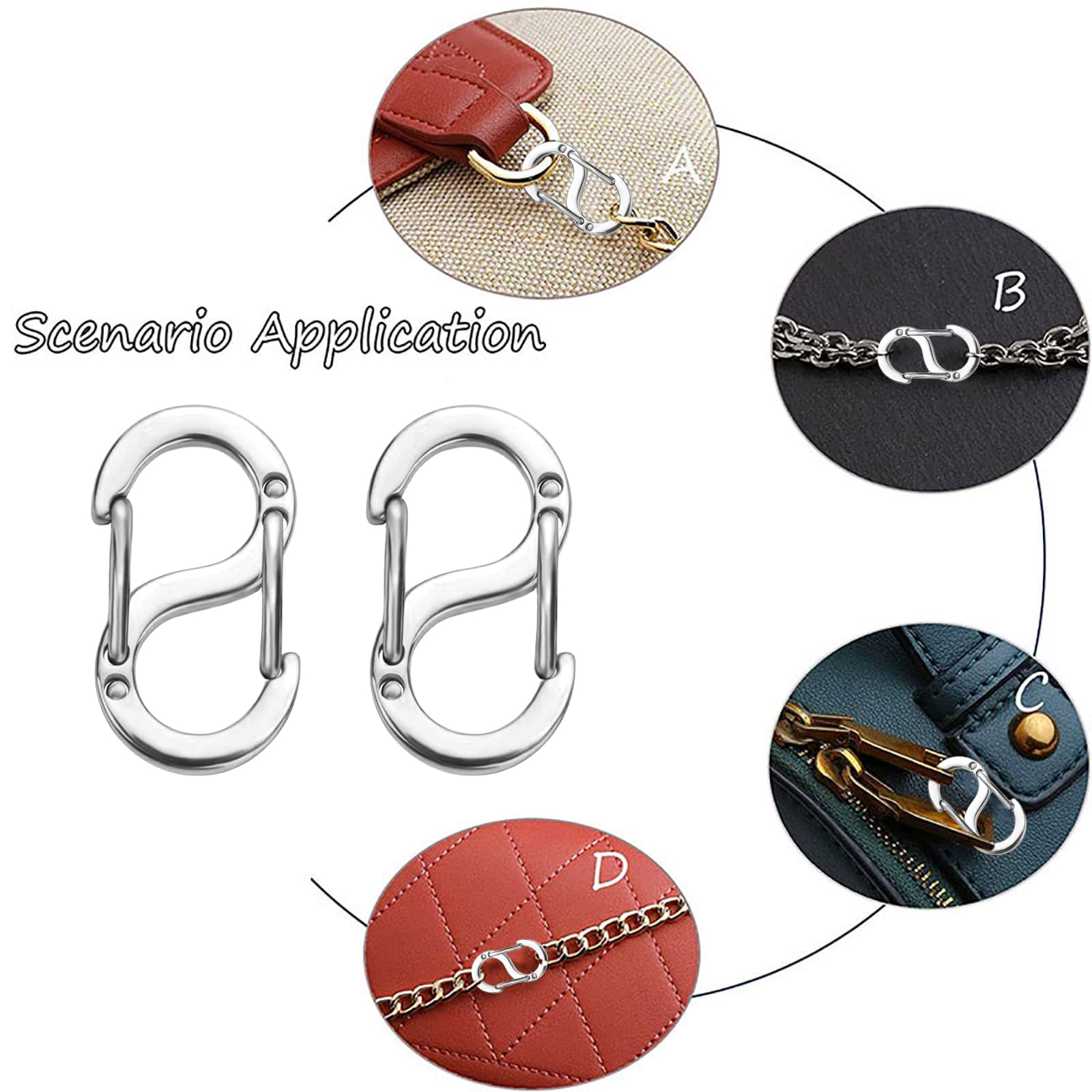 5 Chiusure A Doppia Apertura Per Gioielli - In Acciaio Argentato, Per Bracciali E Collane - Foto 8