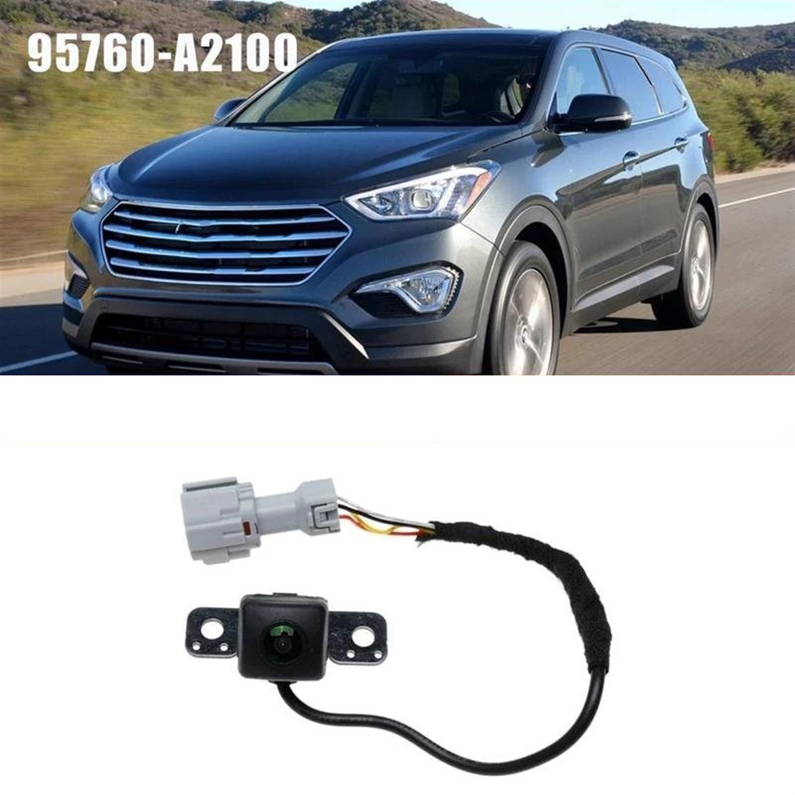 Telecamera Posteriore Per Auto 95760-A2100 – Assistenza Al Parcheggio Per Hyundai Santa Fe 2013-2016 E KIA CEED 2012-2016 – Impermeabile, Plug And Play - 2