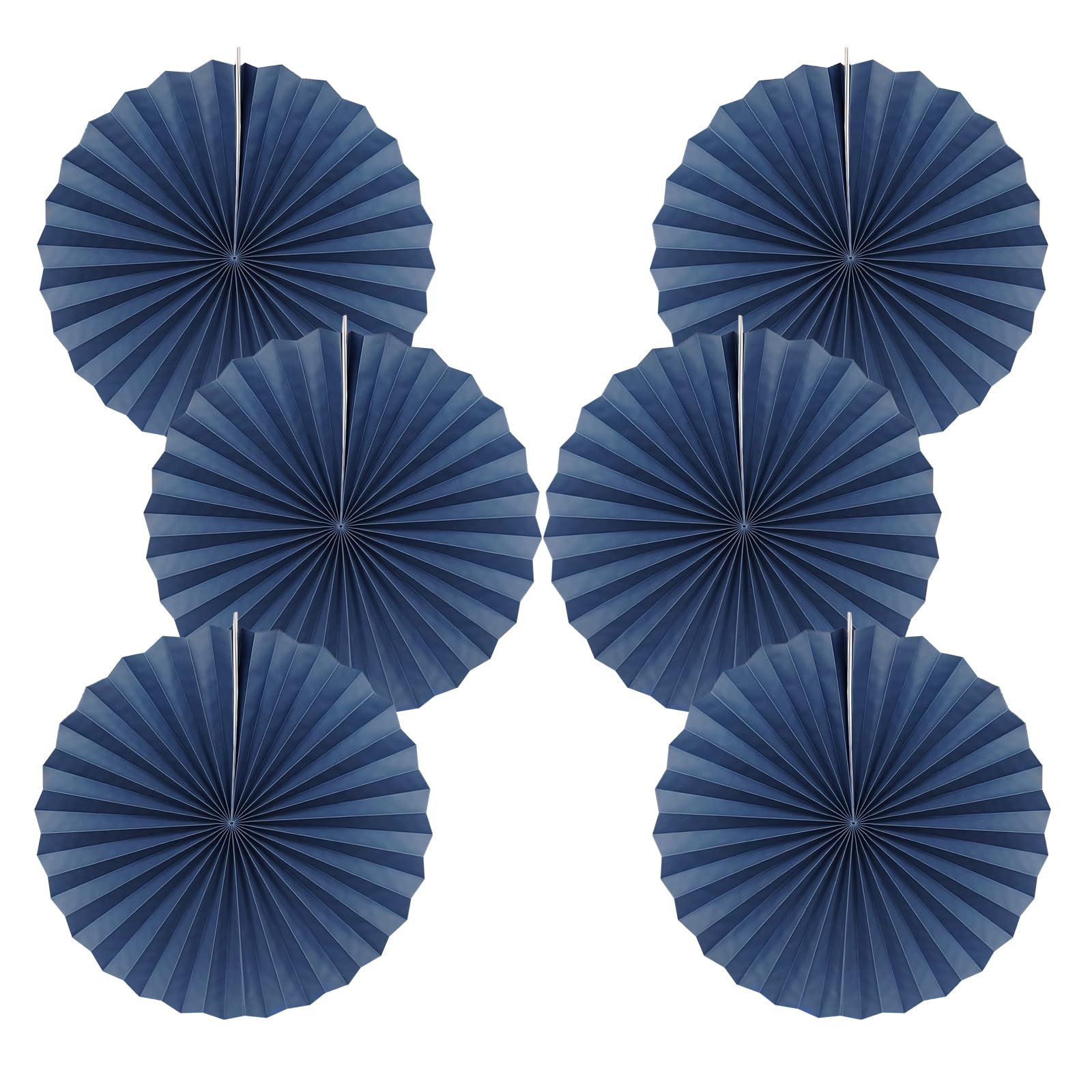 Blue Party Decorations,Blueberry Party Decorations Decorations Party Paper Fans Bulk 16in,Graduation Decoration Classroom Decor, Western Themed Party Decorations 30 Color DIY Set ?Deep Blue?