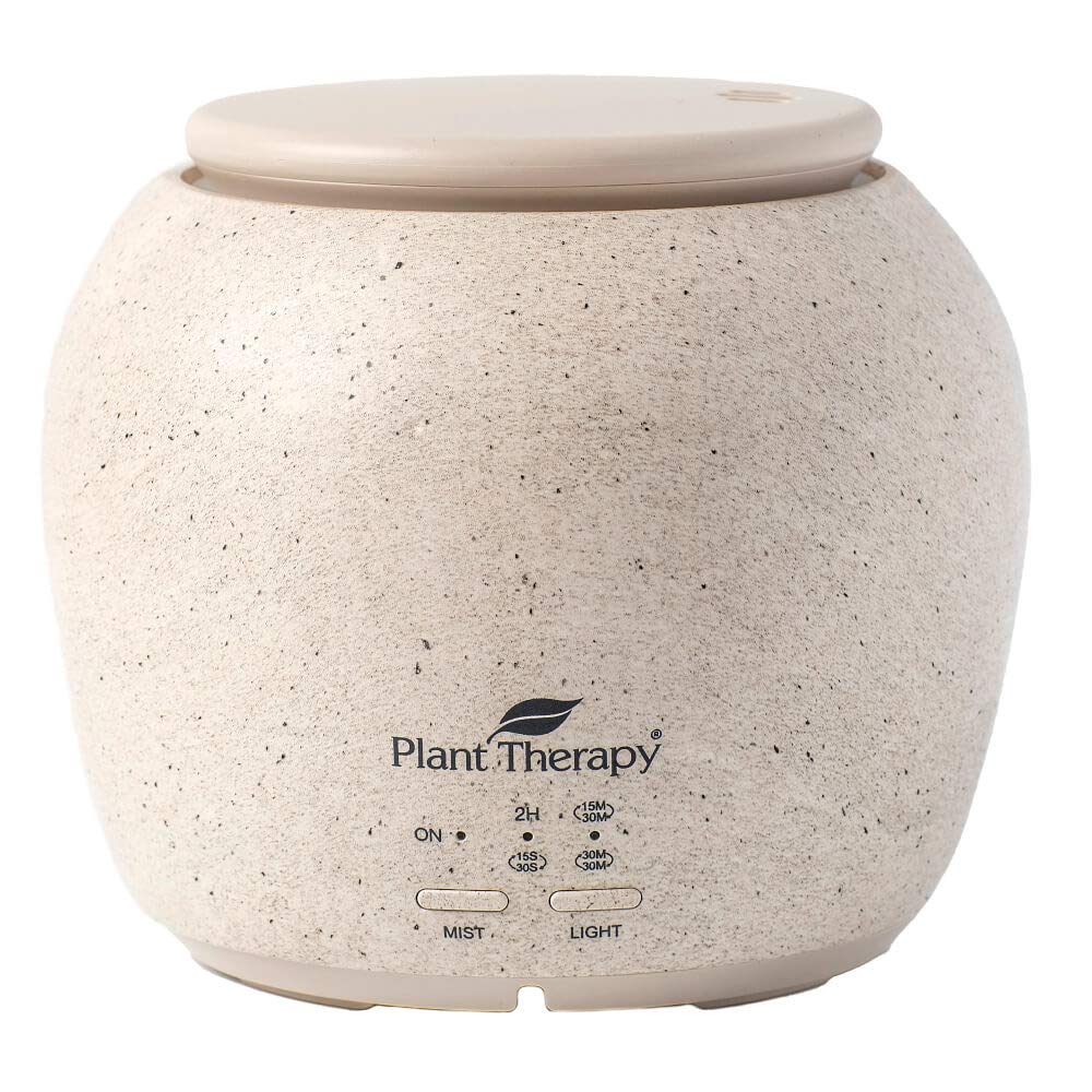 Plant Therapy TerraFuse Deluxe Essential Oil Diffuser - Cream, Five Settings, Modern, Stylish, Powerful, Auto Shut Off