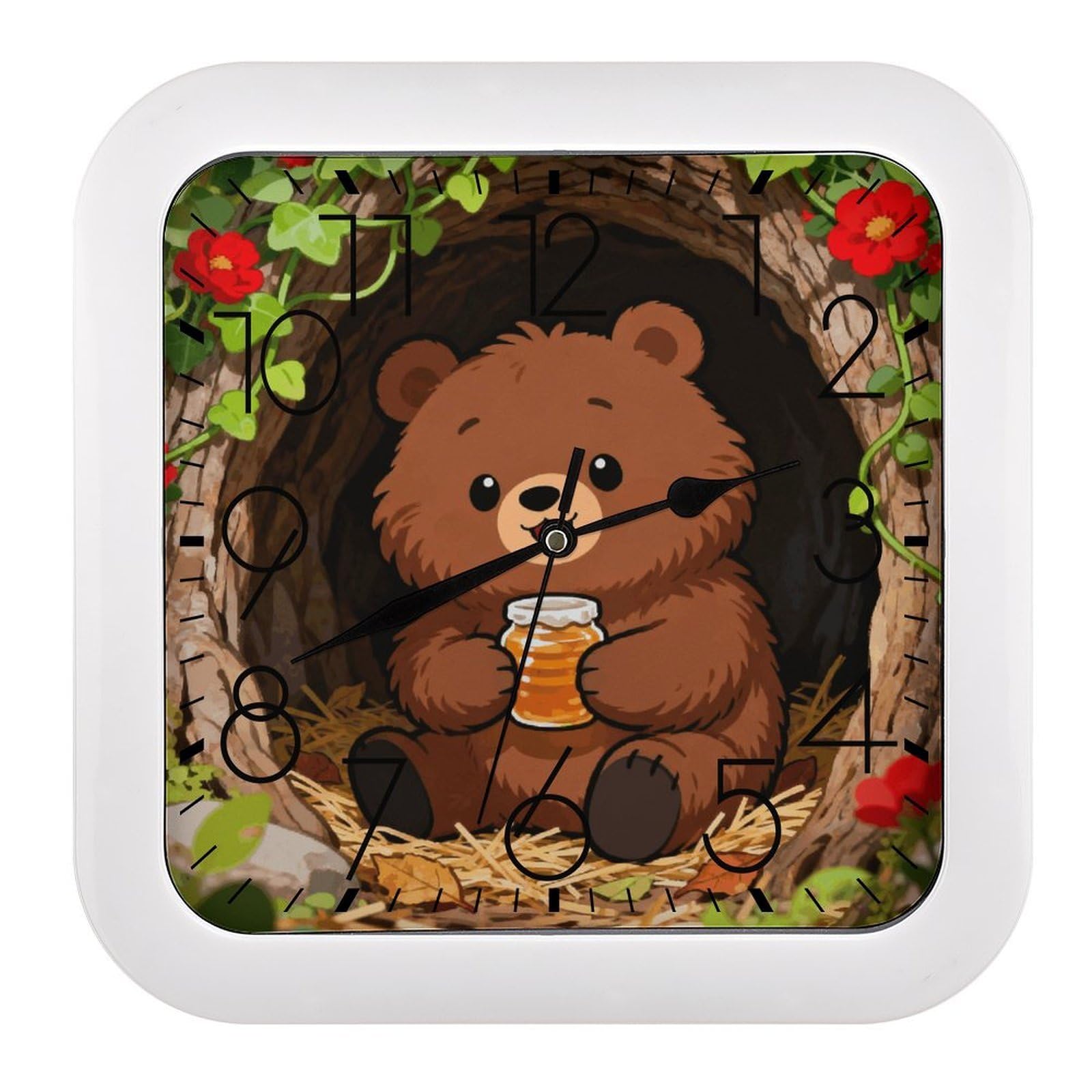 Horloge murale forêt vintage pour décorer le salon et la cuisine en silence