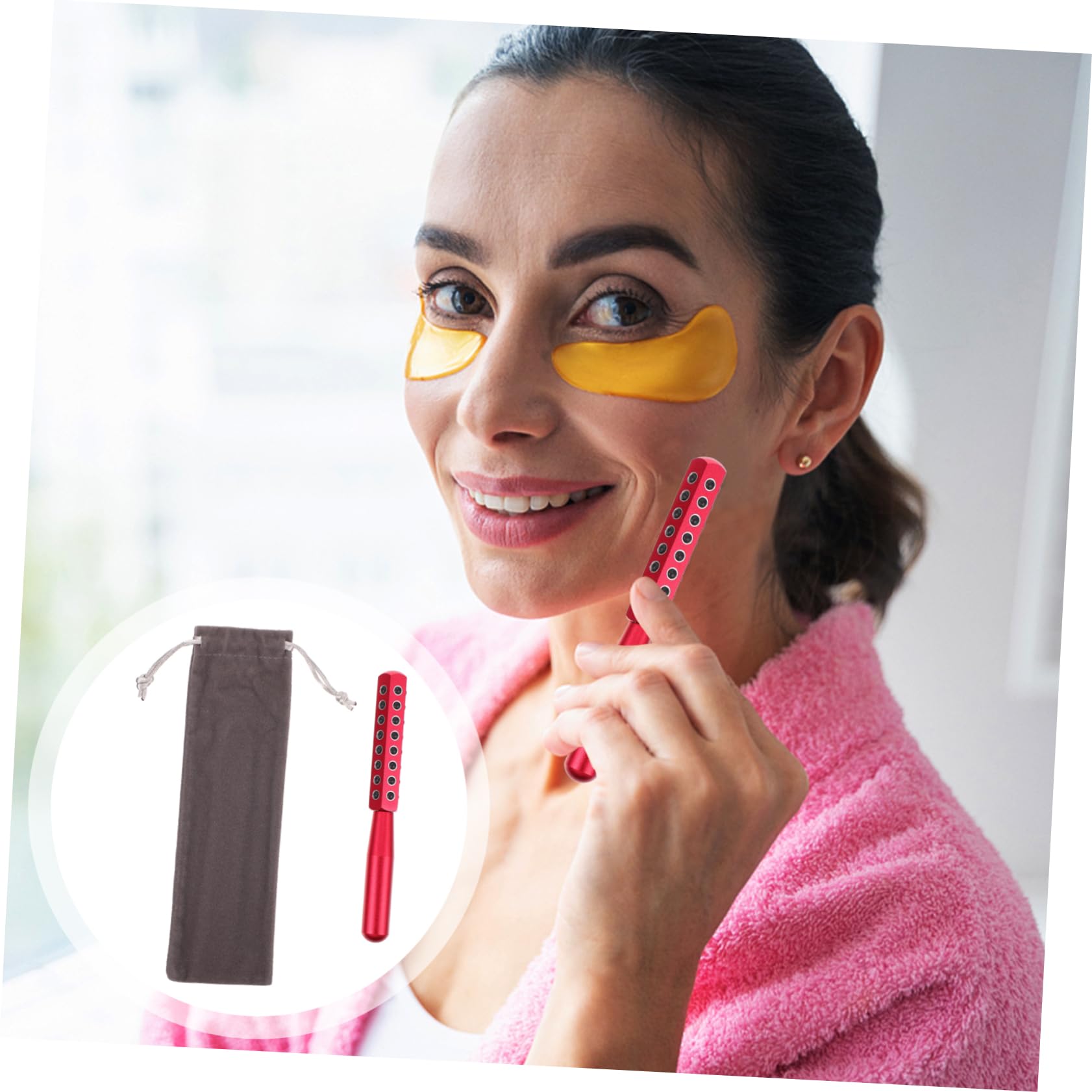 Massaggiatore Viso Lifting in Lega di Alluminio Germanite Rosso | Saloni Professionali e Uso Domestico, Strumento di Cura Viso, Ideale per Amanti del Massaggio Facciale