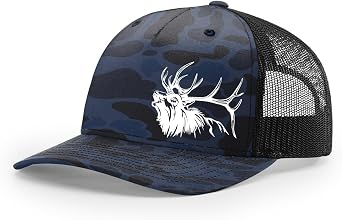 Heritage Pride Elk Antlers Mens Mesh Back Trucker Hat Baseball Cap