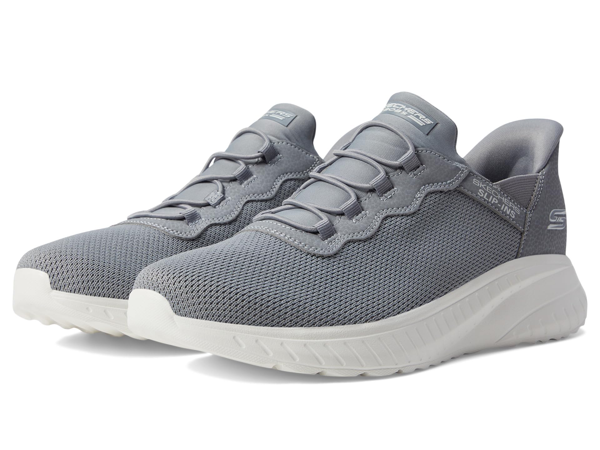 Skechers Men's Hands Free Slip-ins Bobs Squad Chaos-Daily Hype Sneaker, Gray, 6.5 UK
