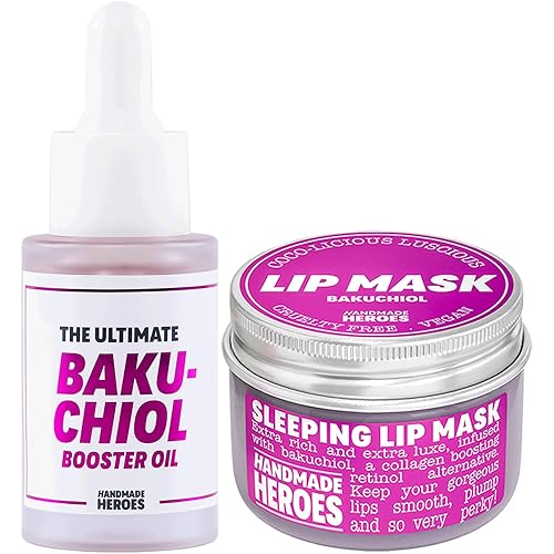 Handmade Heroes Paquete de mascarilla facial y labial Bakuchiol