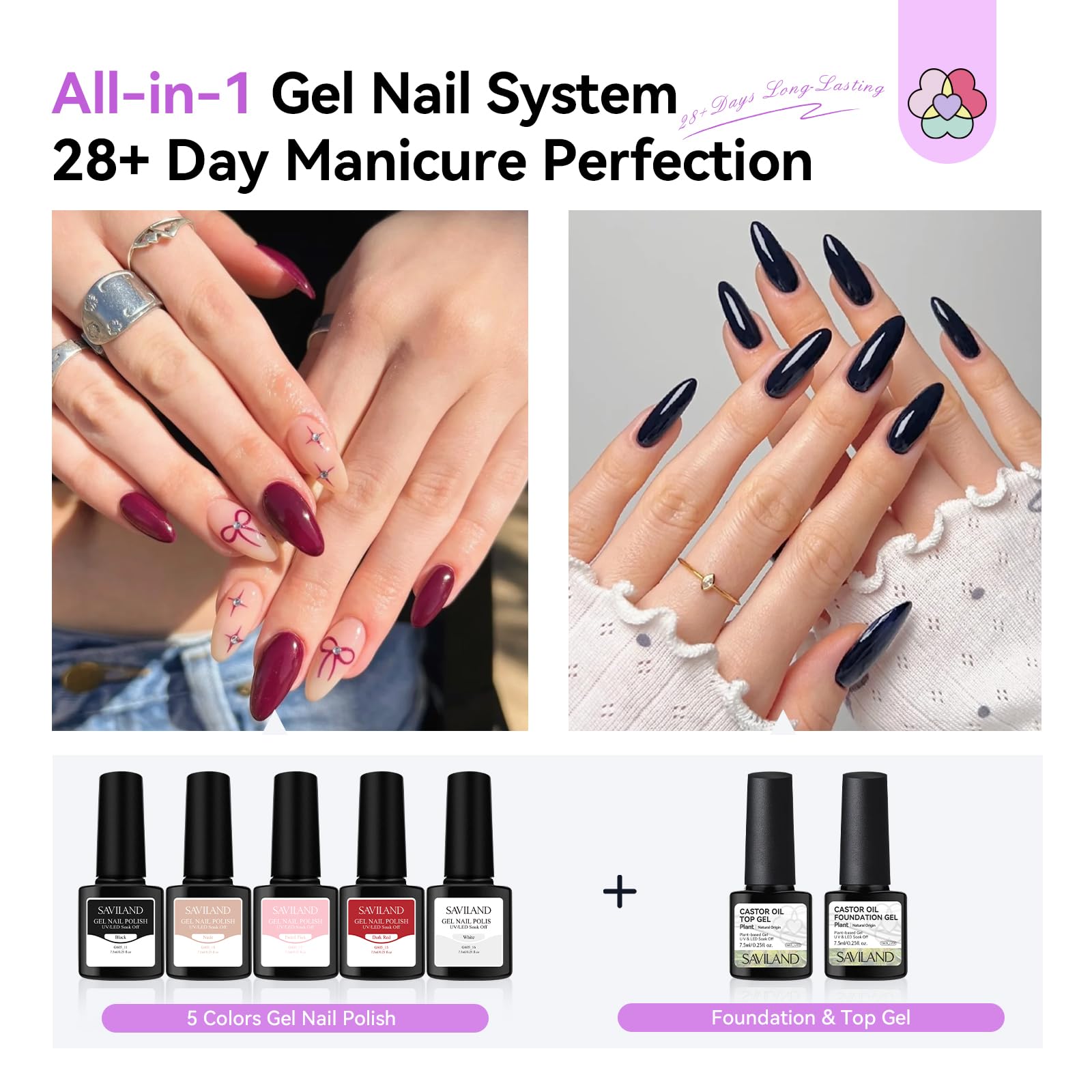SAVILAND Essentials Acrylic Nail Kit: All-In-1 Nails Kit Acrylic