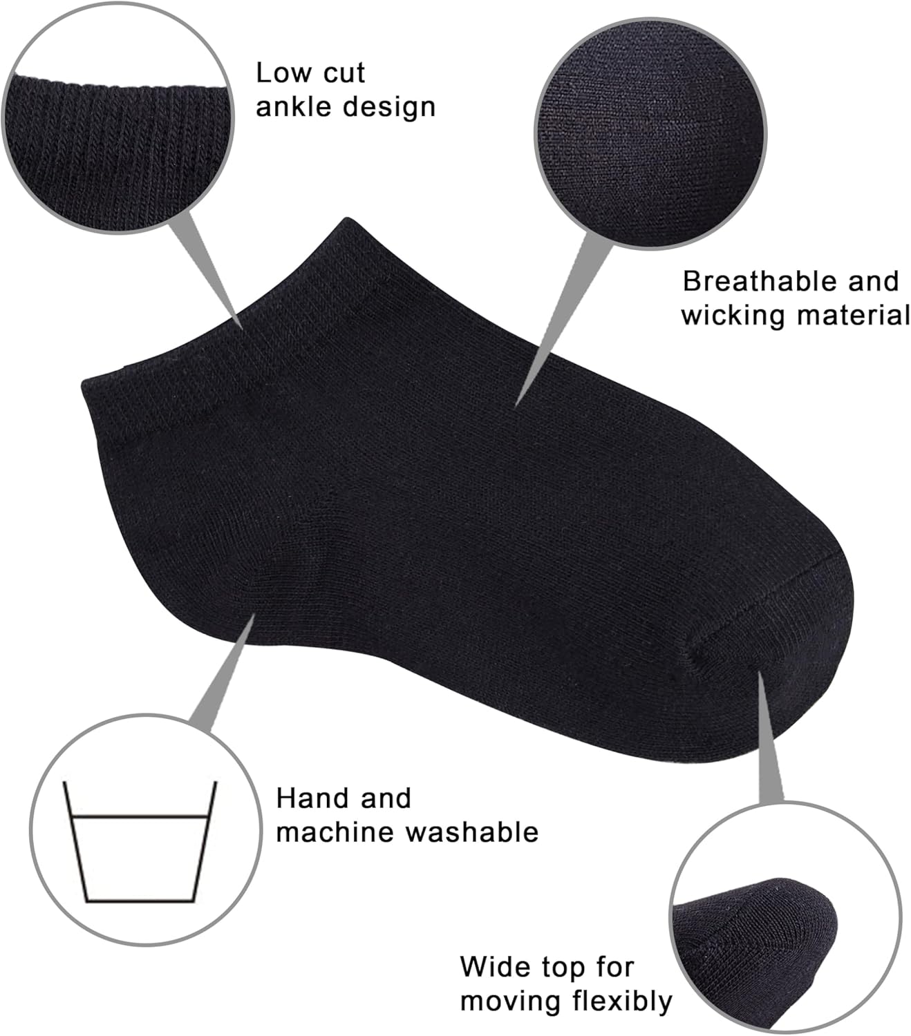 Duufin Toddler Socks, 25 Pairs Kids Baby Low Cut Half Cushion Ankle Socks for Toddler Boys Girls 0-10 Years Old - Image 4