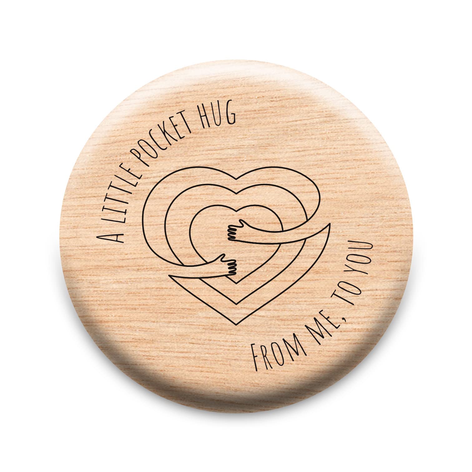 "A little pocket hug, from me, to you" Little Pocket Hug Heart Token Keepsake Gift for Her, Him, Mother, Mum, Mother's Day, Thinking Of You, Back To School