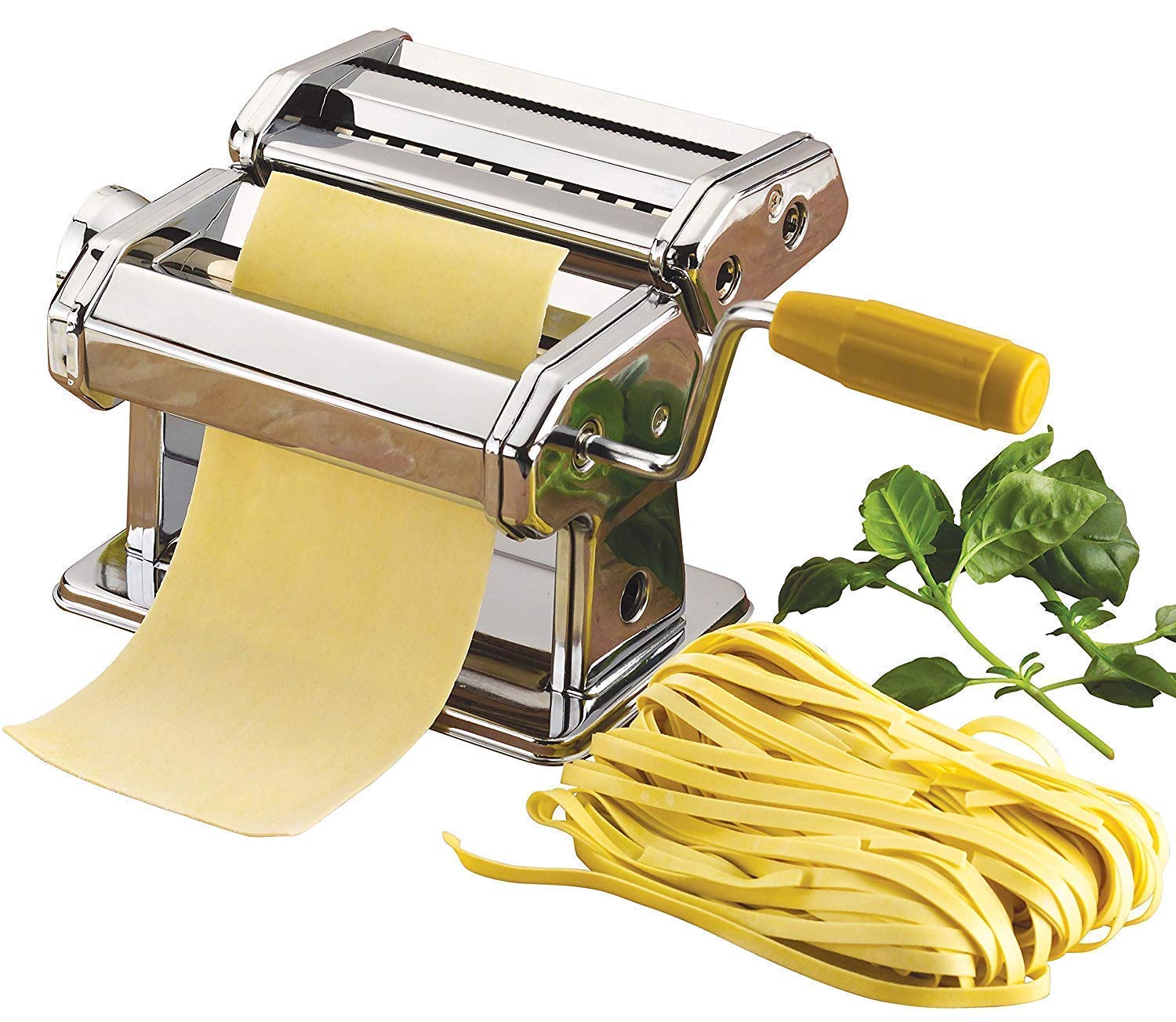 Stainless Steel Noodle Makers Pasta Maker Machine Stainless Steel Pasta Roller with Tagliatelle & Fettuccine Cutters Noodle Making Roller Machine-image-29