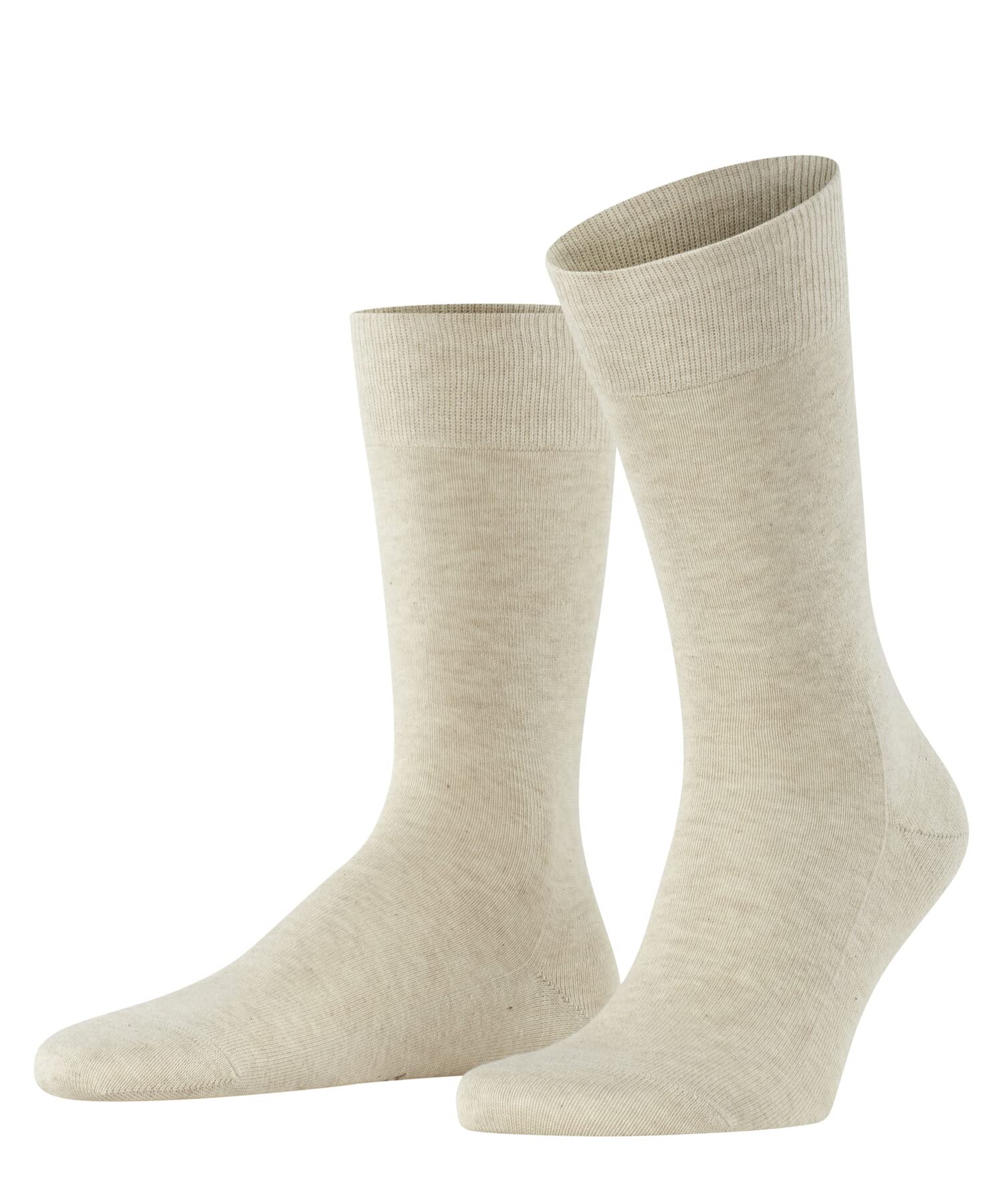 FALKE Men's Family M So Sustainable Cotton Plain 1 Pair Socks, Beige Sand Melange 4650, 8.5-11