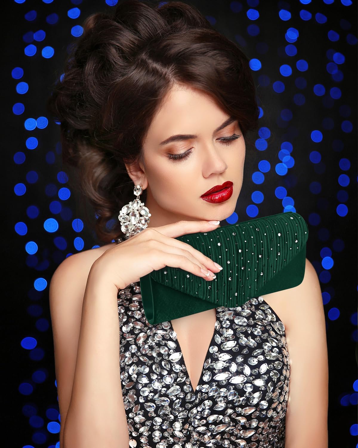 TINDTOP Evening Clutch Purses for Women Handbags for Formal Wedding Party Cocktail Prom Crossbody Shoulder Envelope Bag | for Formal Wedding, Party, Cocktail, Prom, for Formal Wedding, Party - Image 3