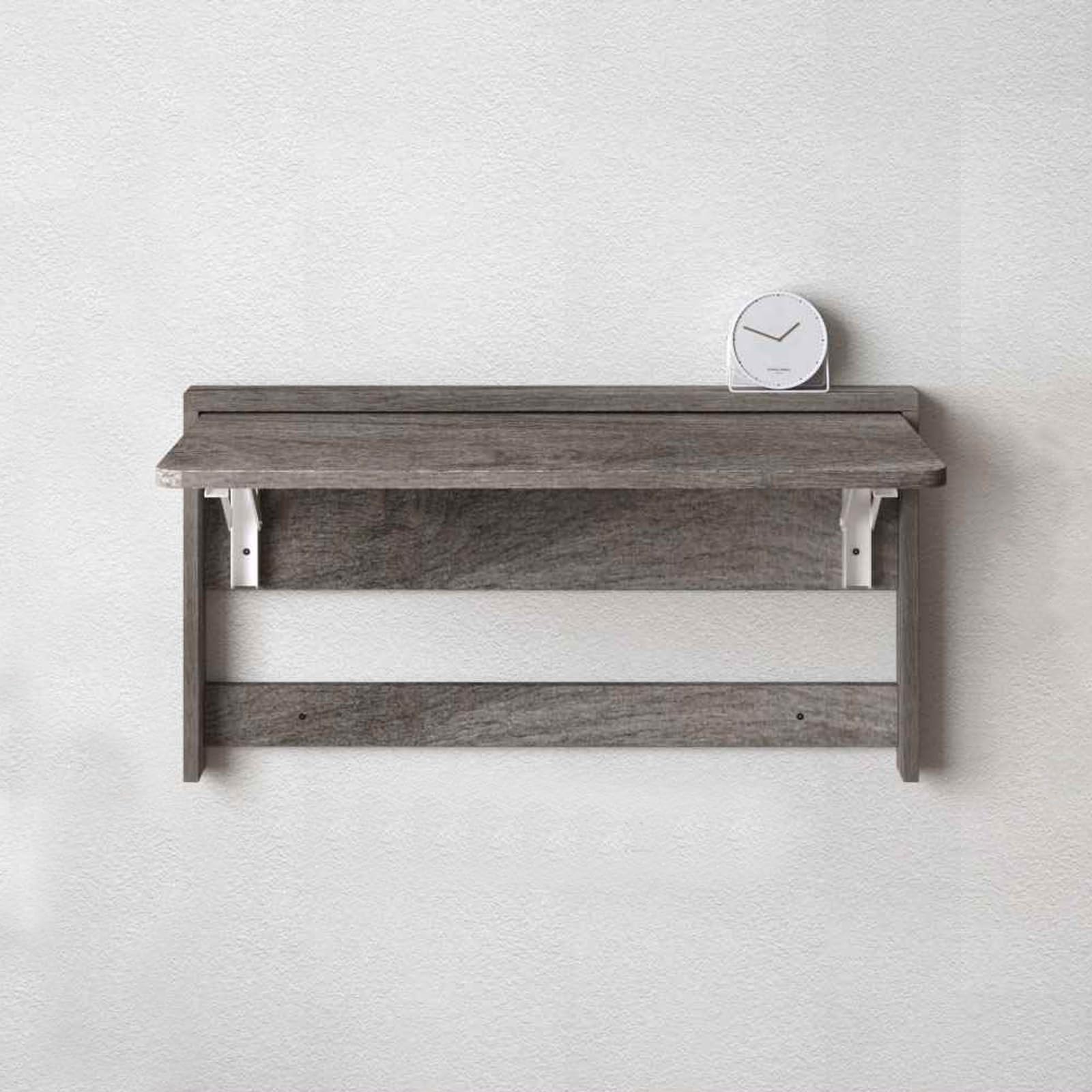 Table pliante de cuisine et bureau mural gain de place en bois noir