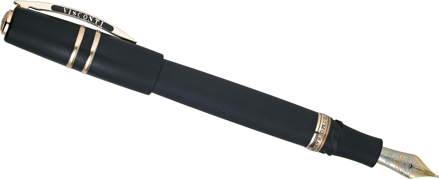 Visconti Homo Sapiens Lava Black Withbronze Fountain Pen Broad