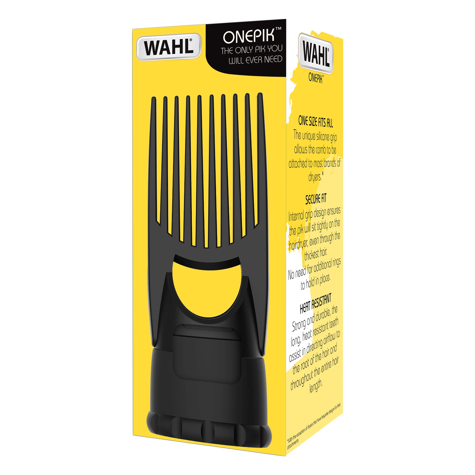 WAHL OnePik Pik, Dysza Do Suszarek Do Włosów Afro, Grzebień, Nasadki do Suszarek, Długie Ząbki, Efektywne Suszenie, Dodaje Włosom Objętości, Minimalna Średnica 46 mm, Maksymalna Średnica 52 mm