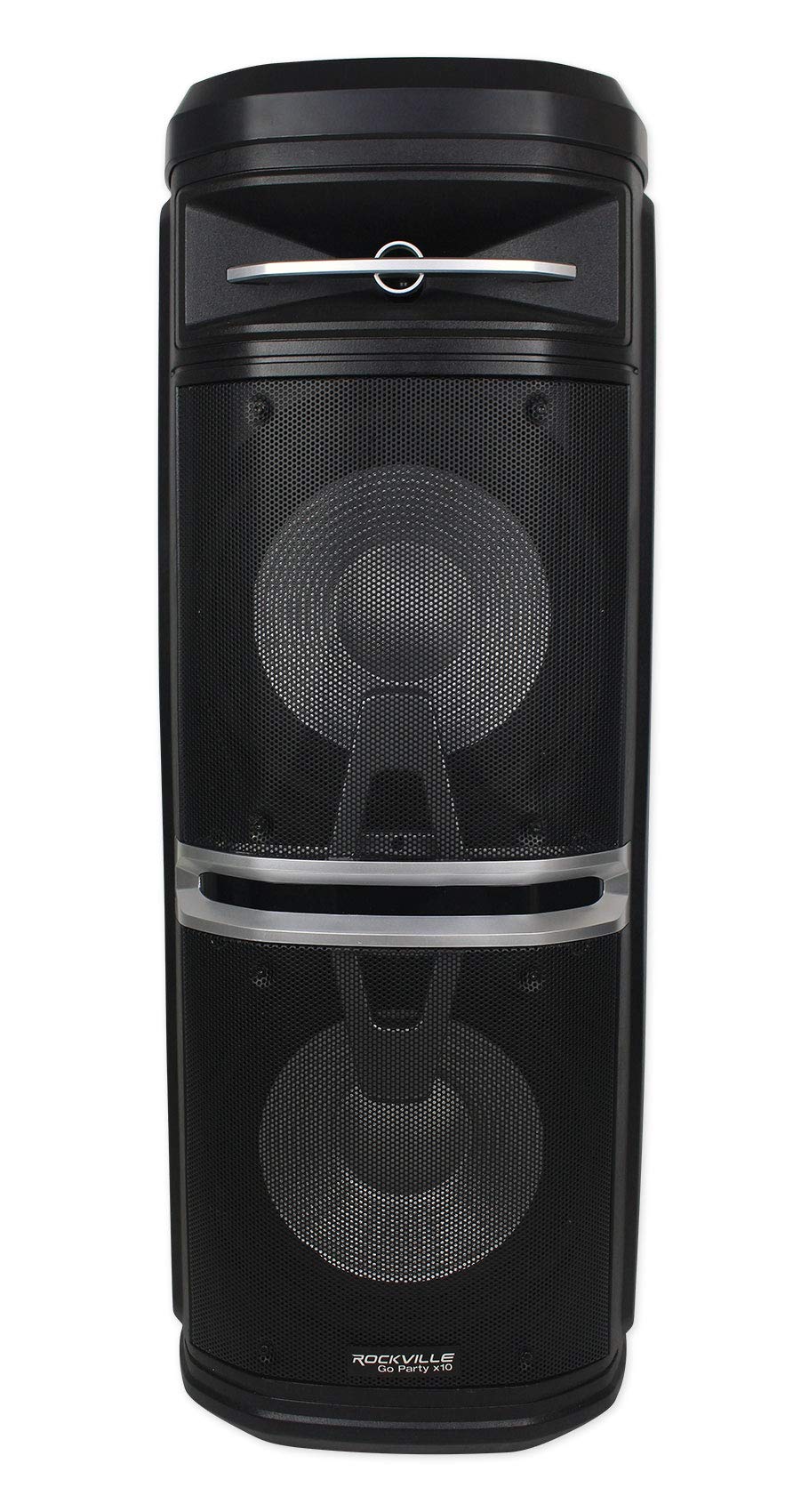 RockvilIe Go Party X10 Rechargeable DJ Backyard Party Speaker w/Bluetooth+Mic