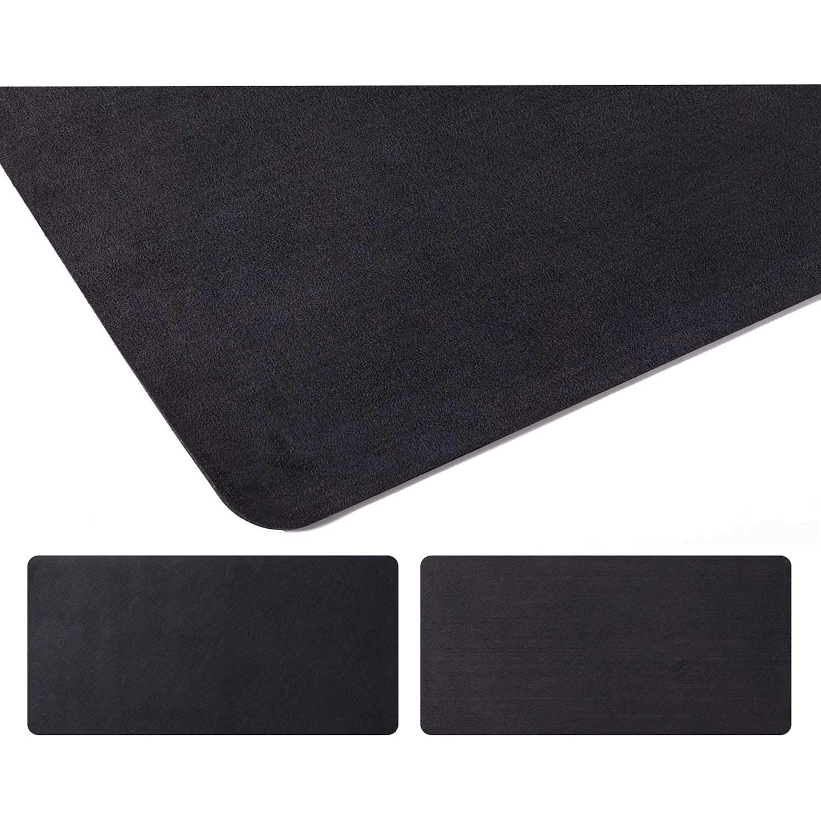moaupr Mouse Pad, Desk Mat Double-sided Large Mouse Mat PU Leather Multifunctional Table Mat Desk Pads Waterproof Mouse Pad for Office, Student Desk, Black+black 70x140cm/27.56x55.12in
