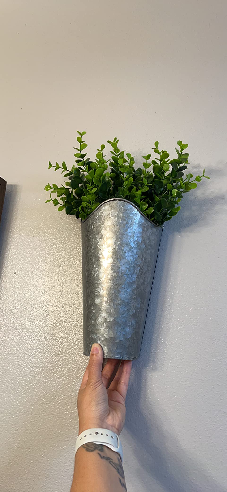 5/mo Finance Dahey 2 Pack Galvanized Metal Wall Planter with