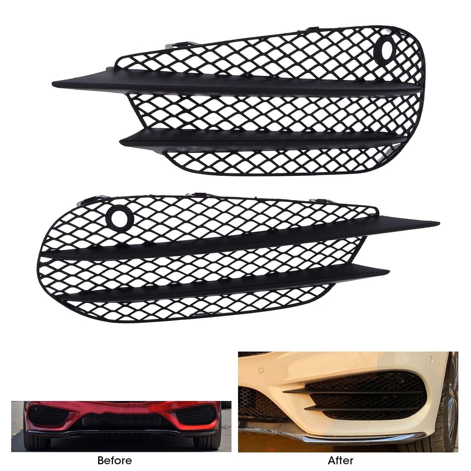 Grille De Rechange Pour Phare Antibrouillard Avant - Compatible Mercedes Classe C W205/C205 AMG Line 2015-2018 - 11