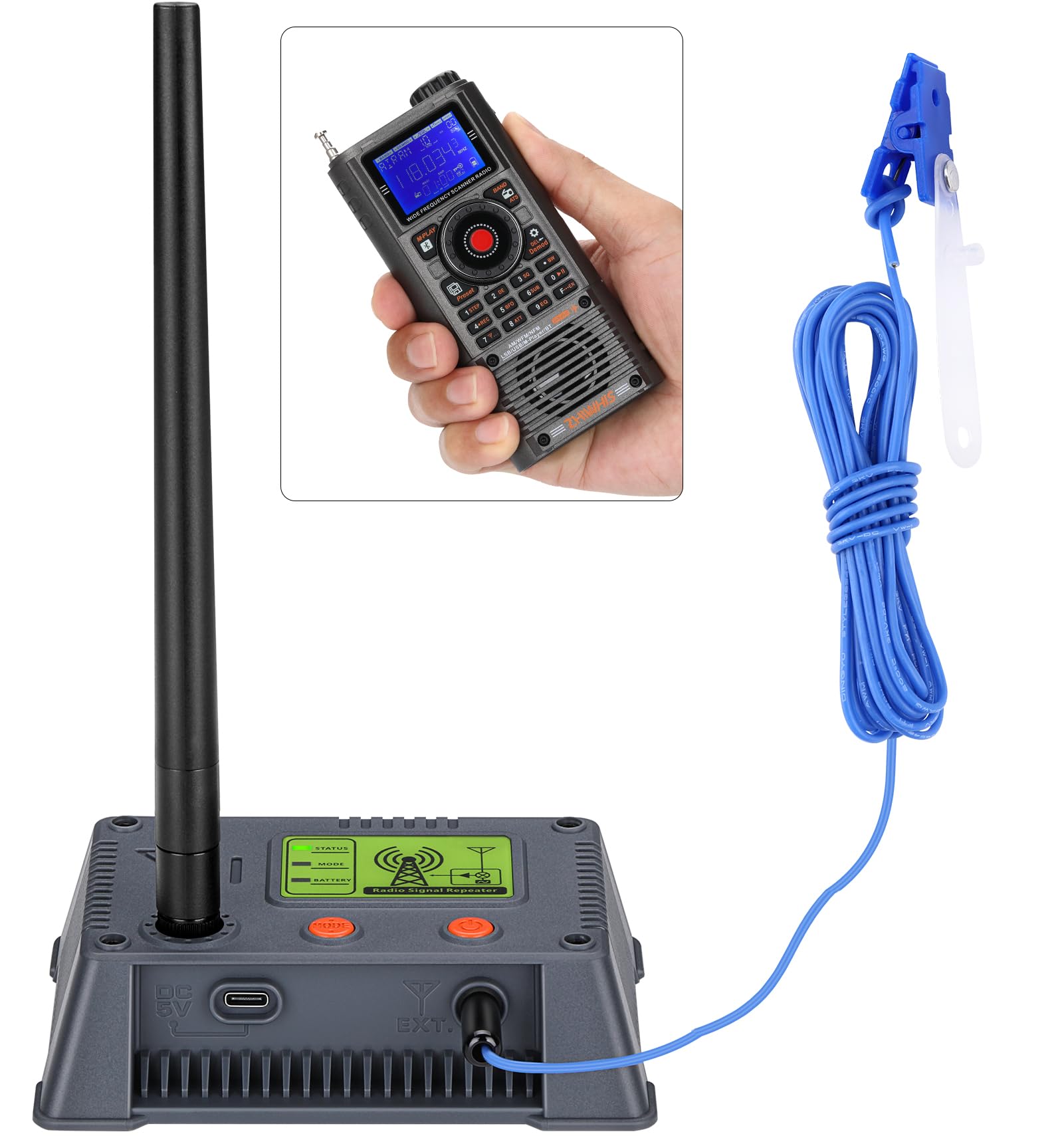 ZHIWHIS Ripetitore di segnale radio W3 per antenna wireless a onde corte