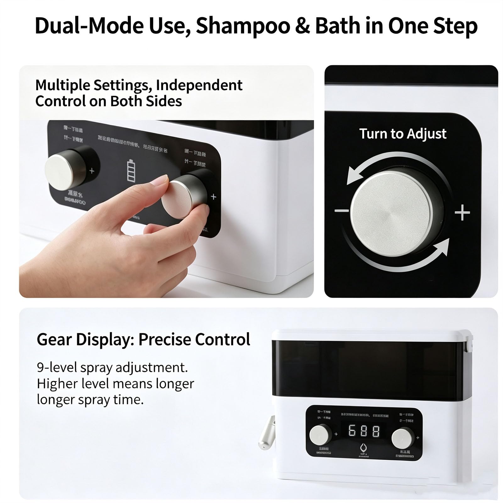 Cabezal De Ducha Con Máquina De Espuma Inteligente, Rociador Eléctrico De Espuma De Pared, Boquilla Ajustable De 360°, Control De Volumen De Espuma De 9 Niveles, Diseño Impermeable, Para Champú