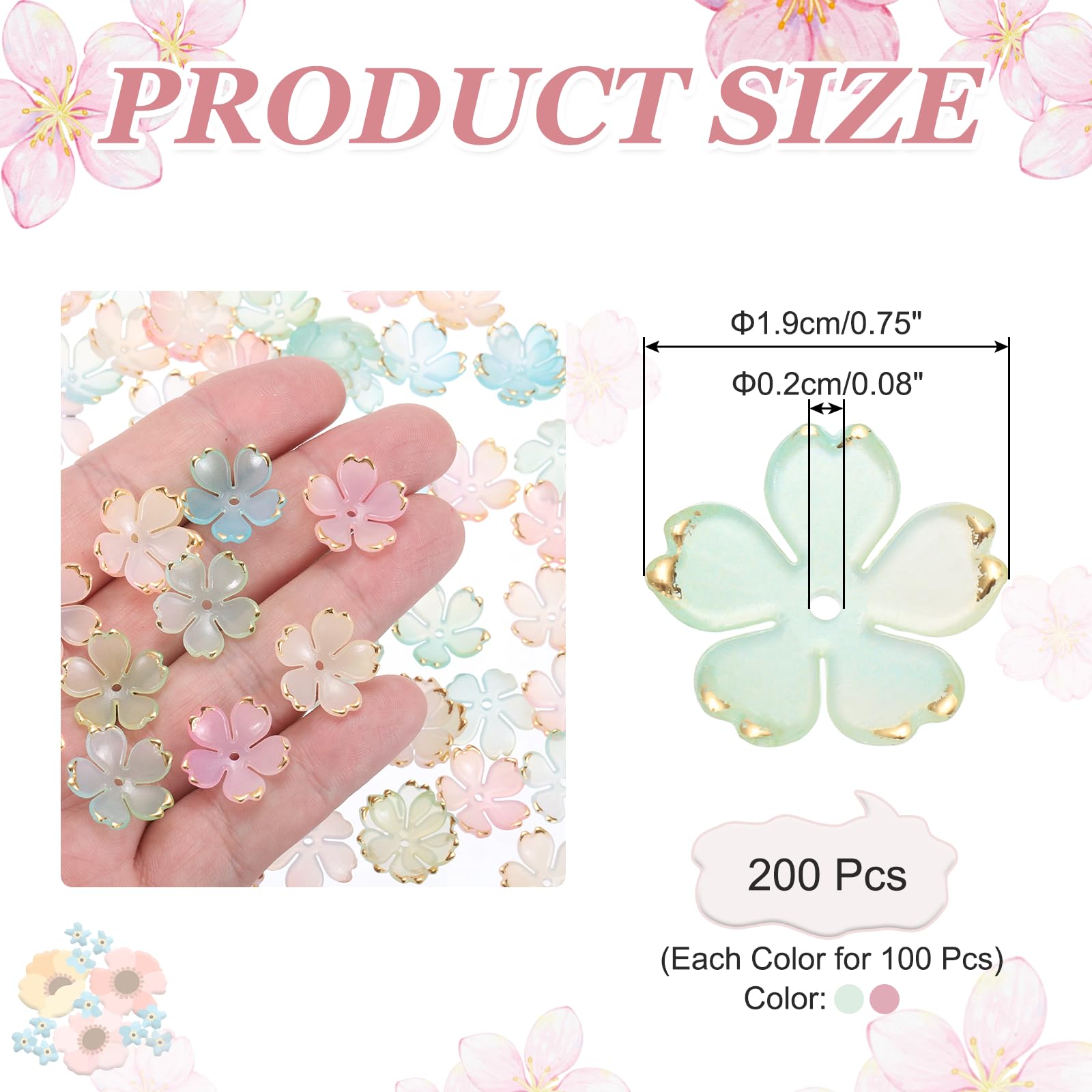 ブタさん&お花ビーズ❁イヤリング  今ならプロフ見るとお得です！❤︎ Amazon.co.jp: PATIKIL 200個入り ビーズキャップ 花座 座金 花ビーズ