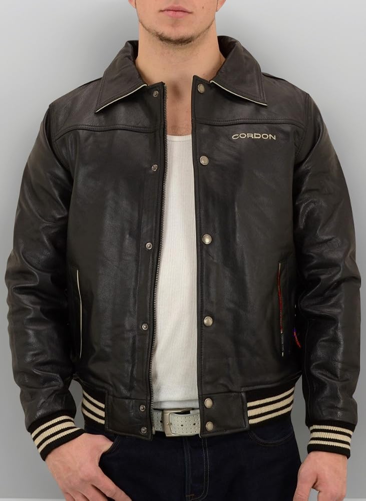 Cordon Herren Lederjacke Havard Leder Jacke schwarz