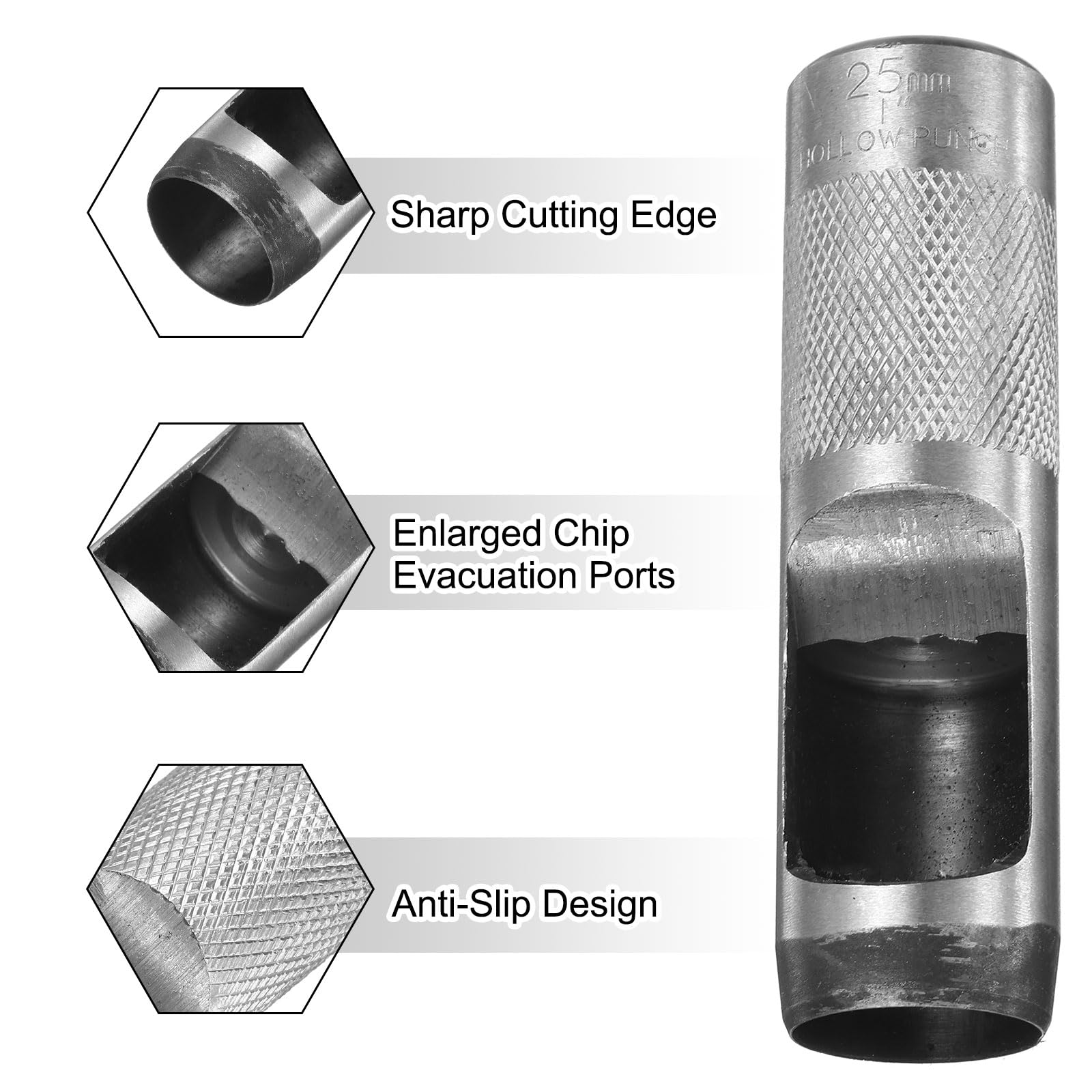 Poinçons Formes Ceinture Sac Kit Complet 15 Outils De Poinçonnage Pour Cuir - Pour Ceintures, Sacs, Portefeuilles DIY - Poinçons Creux En Acier Rapide Outils Travail Cuir Portefeuille
