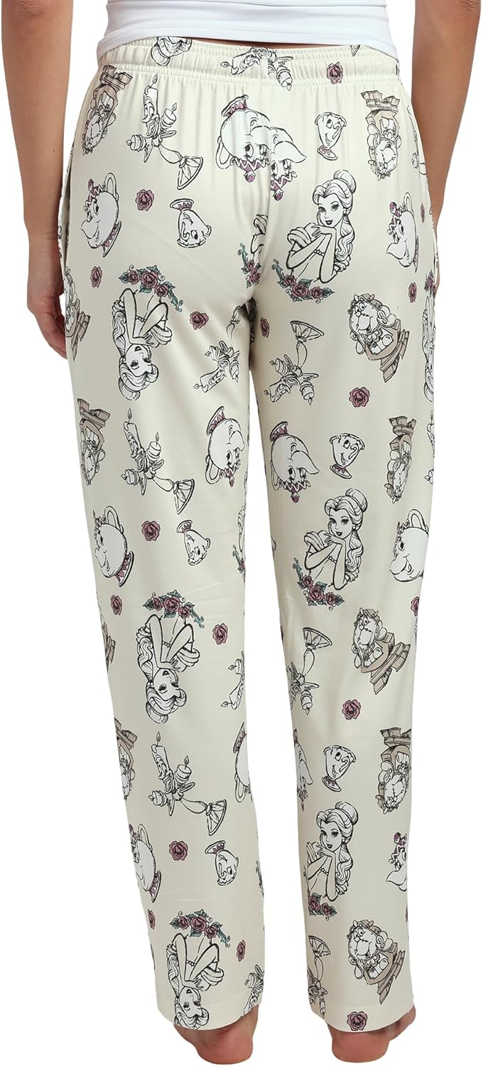 Bioworld Disney's Beauty & the Beast All-Over Print Women's Sleep Pajama Pants - Image 2