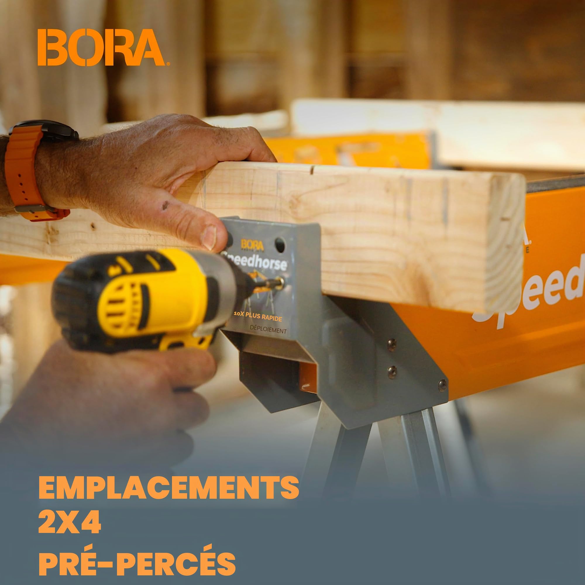 BORA Poramate Speedhorse XT Chevalet de sciage réglable en hauteur 680 kg Capacité 680 kg