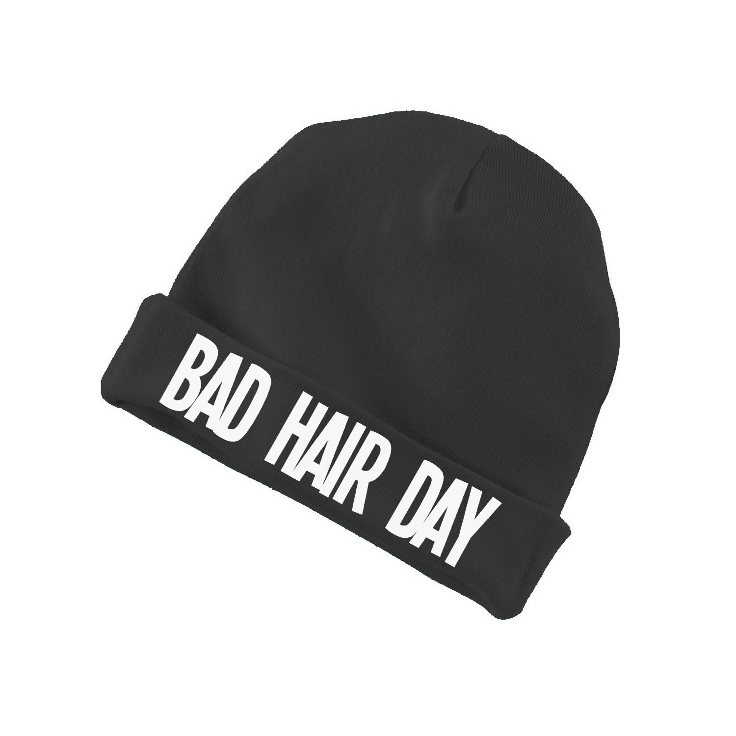 Decal Serpent Bad Hair Day Funny Baby Beanie Cotton Cap Hat - Black