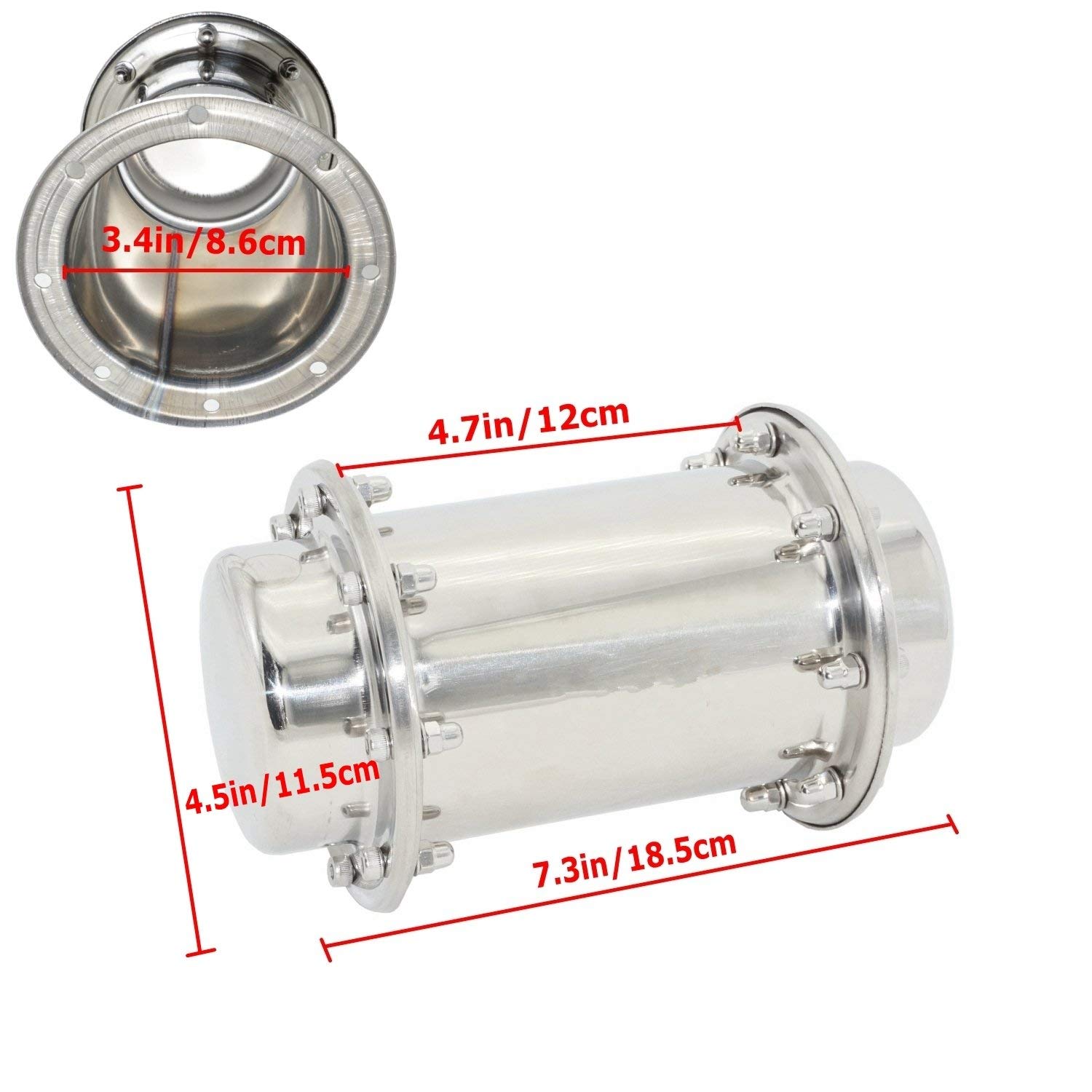 Capsula del Tempo Time Container - Contenitore Resistente della Serratura del Contenitore Impermeabile Antiossidante della Capsula dell'Acciaio Inossidabile per Il Regalo Futuro di Graduazione,7.3Inch