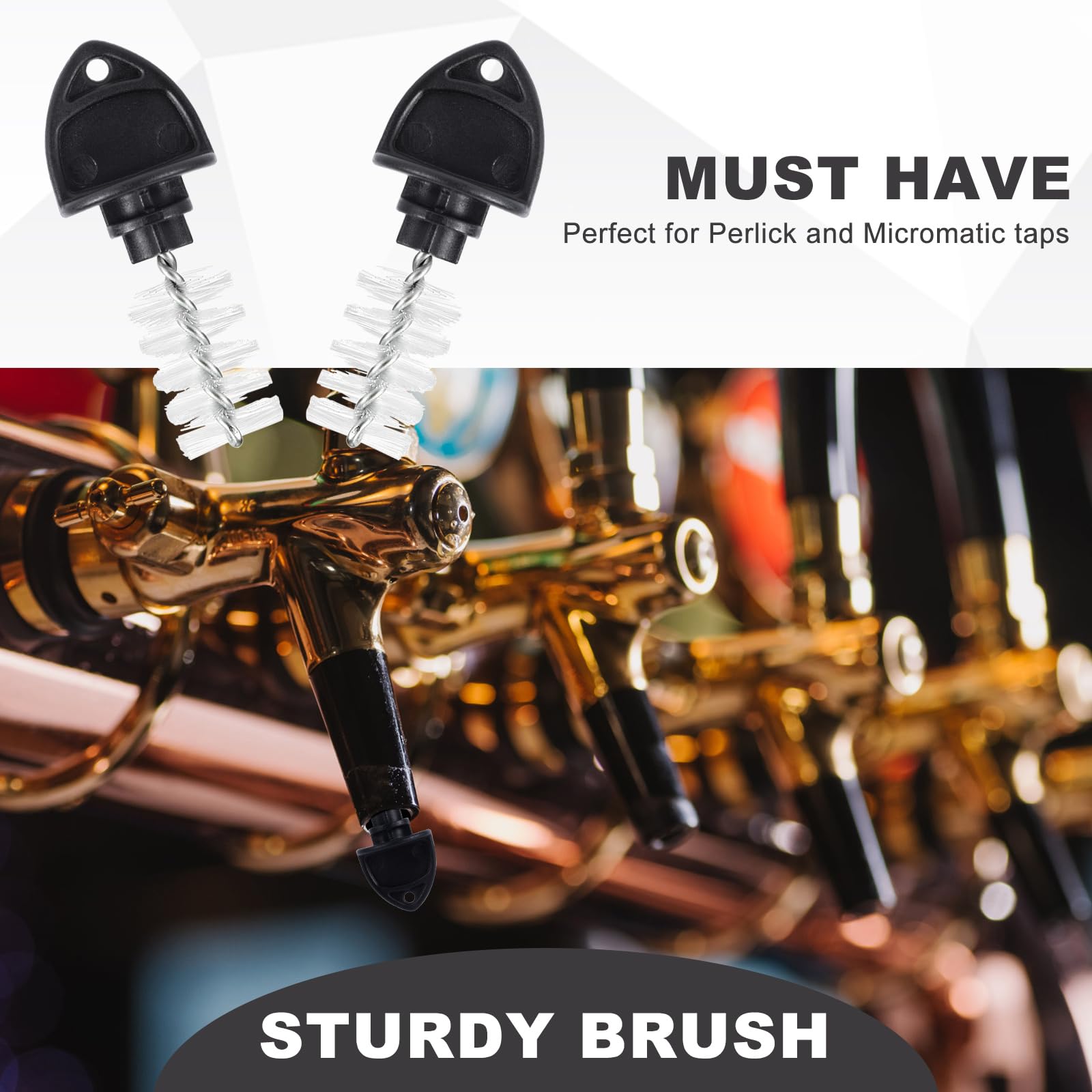 NQEUEPN 10 Pz Beer Tap Plug Brushes, Tappi di Plastica per la Pulizia dei Rubinetti della Birra Spazzole per la Pulizia dei Rubinetti della Birra alla Spina per Ristoranti e Bar Domestici (Nero)