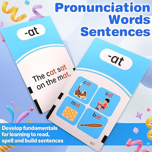Miniatura 4 de TALONITE Phonics - Tarjetas flash parlantes para niños de 2 a 4 años, aprender a leer CVC mezcla sonido de vocal corta, más de 500 palabras