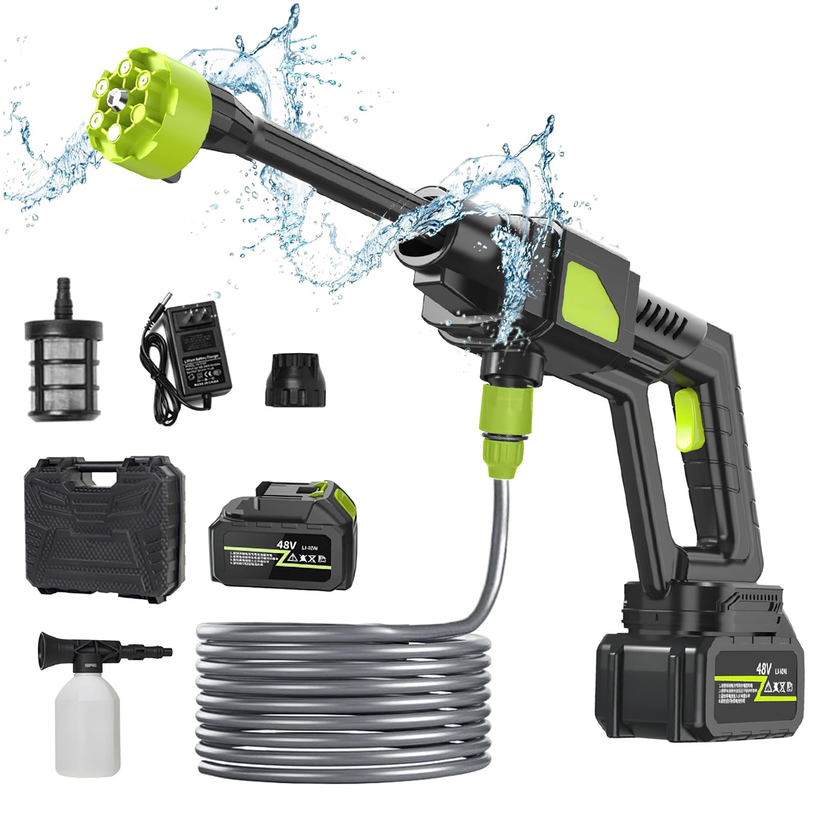 Nettoyeur Haute Pression Sans Fil Pistolet Pulvérisateur Pour Nettoyeur Haute Pression Portable