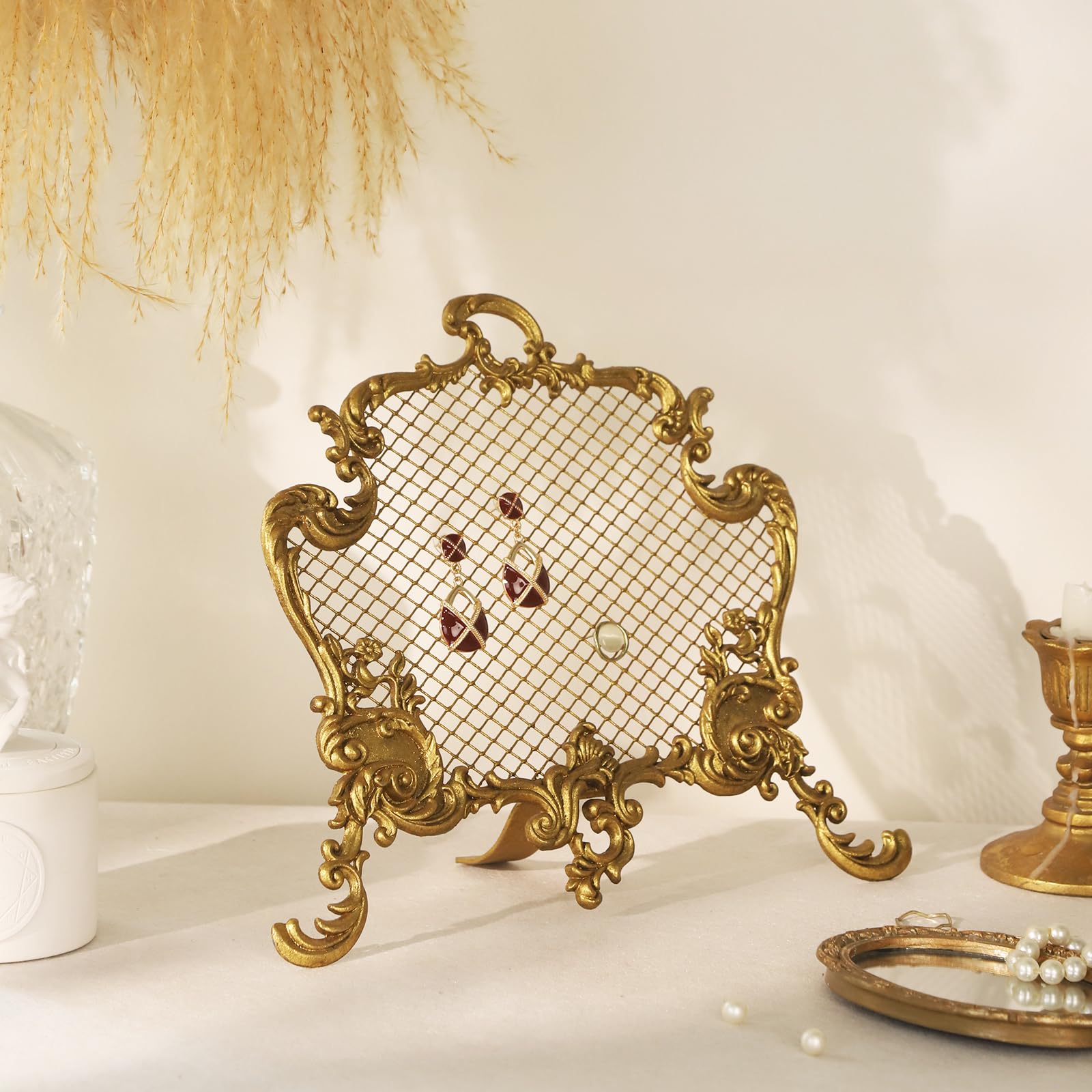 ZJQYDS Baroque Gold Metallic Jewelry Tower, Earring Holder Organizer And Hanging Jewelry Organizer Vintage D Cor 8bd4c933 90db 4c77 A0e6 Cab245de14fe.a1239ecf7a370e8e7b31625d8349fb88