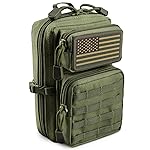 LIVANS Tactical Molle Utility Pouch, EDC Tool Pouch Tactical Phone Pouches Mini Waist Pouches Medical EDC IFAK Pack Mini Design of 3-Day Backpack