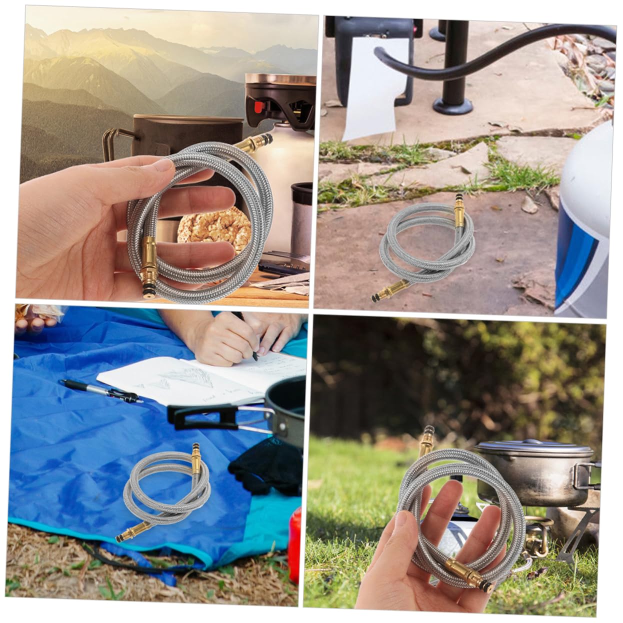 WOONEKY Rv Propane Tank Hose Gas Stove Line Propane Adapter Hose Flexible for Outdoor Use