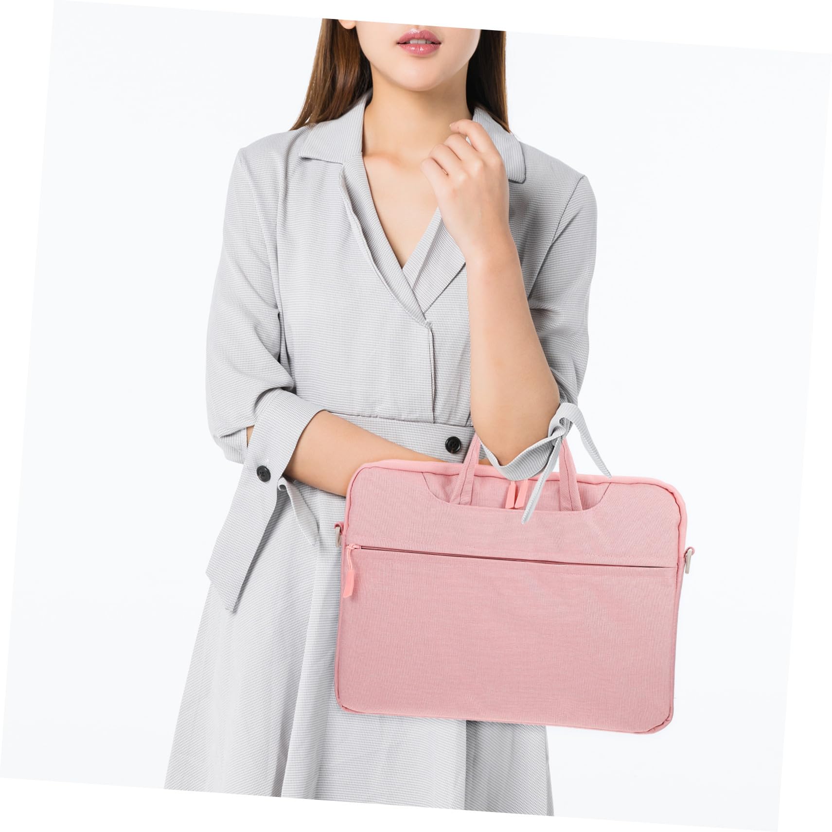OUNONA Borsa per Computer Portatile Borsa a Tracolla da 14 Pollici Oxford Manico e Telaio Rinforzato Elegante per Uso Professionale