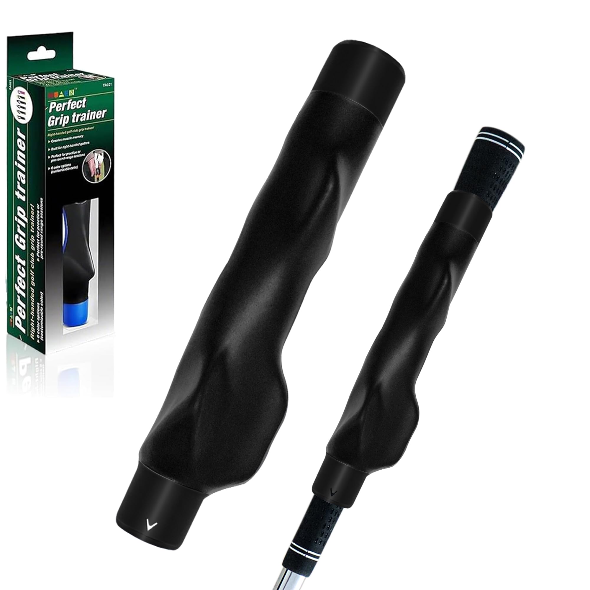 Golf Grip Trainer Right Handed Golf Club Grip Training Aid for Beginners Pros Grip Strength Trainer Golf Swing