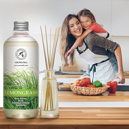 Miniatura 6 de Recambio de difusor de varillas de citronela, aceite esencial natural de citronela, 17 onzas líquidas, fragancia fresca y duradera, repuesto de