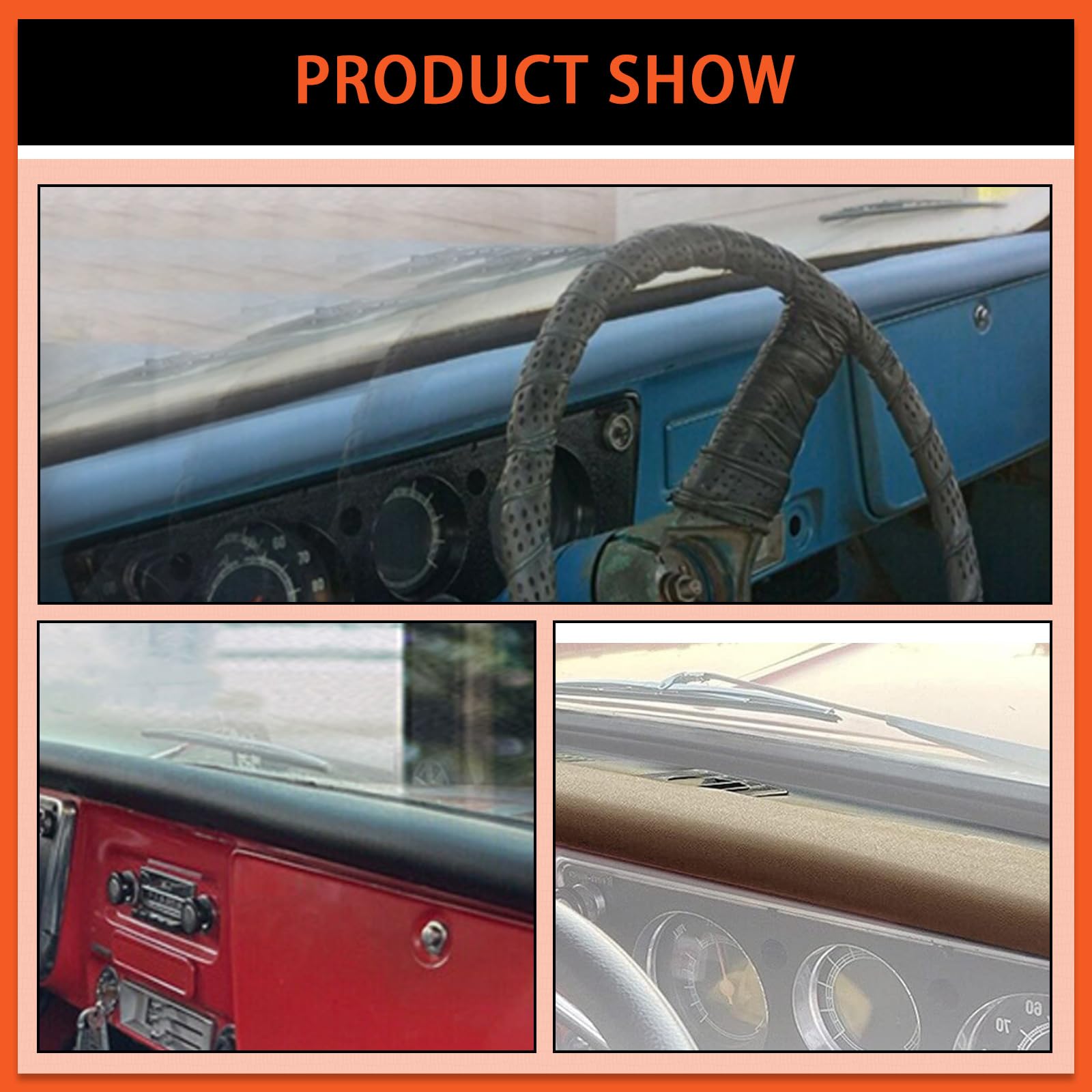 Armaturenbrett-Abdeckung Für Chevy GMC Pickup 1967-1972 - Schwarzer Ersatz