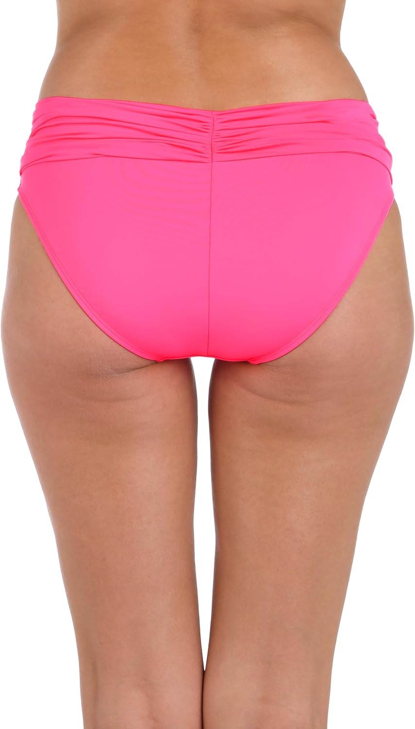 Island Goddess Shirred Band Hipster Bikini Swimsuit Bottom - Image 2