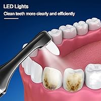 Vista 7 de Pulidor de dientes, kit de blanqueamiento dental recargable para limpieza y blanqueamiento de dientes, con 8 cabezales de cepillo, luz LED, 5 modos