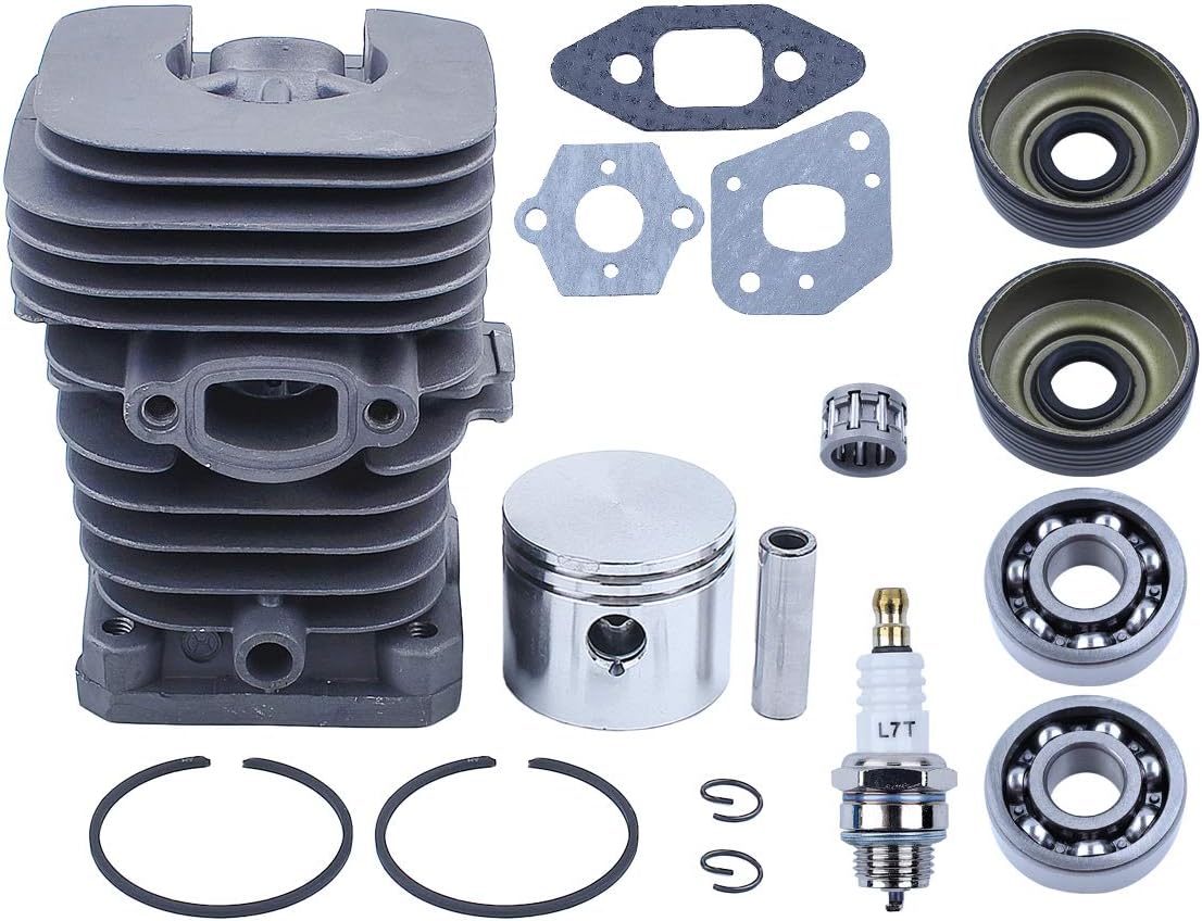 Cylinder Piston Crank Bearing Seal For Jonsered CS2137 CS2138 2035 Chainsaw Part, Cylinder Piston Kit, Crankshaft Bearing, Oil Seal, Spark Plug, Needle Bearing, Gasket.