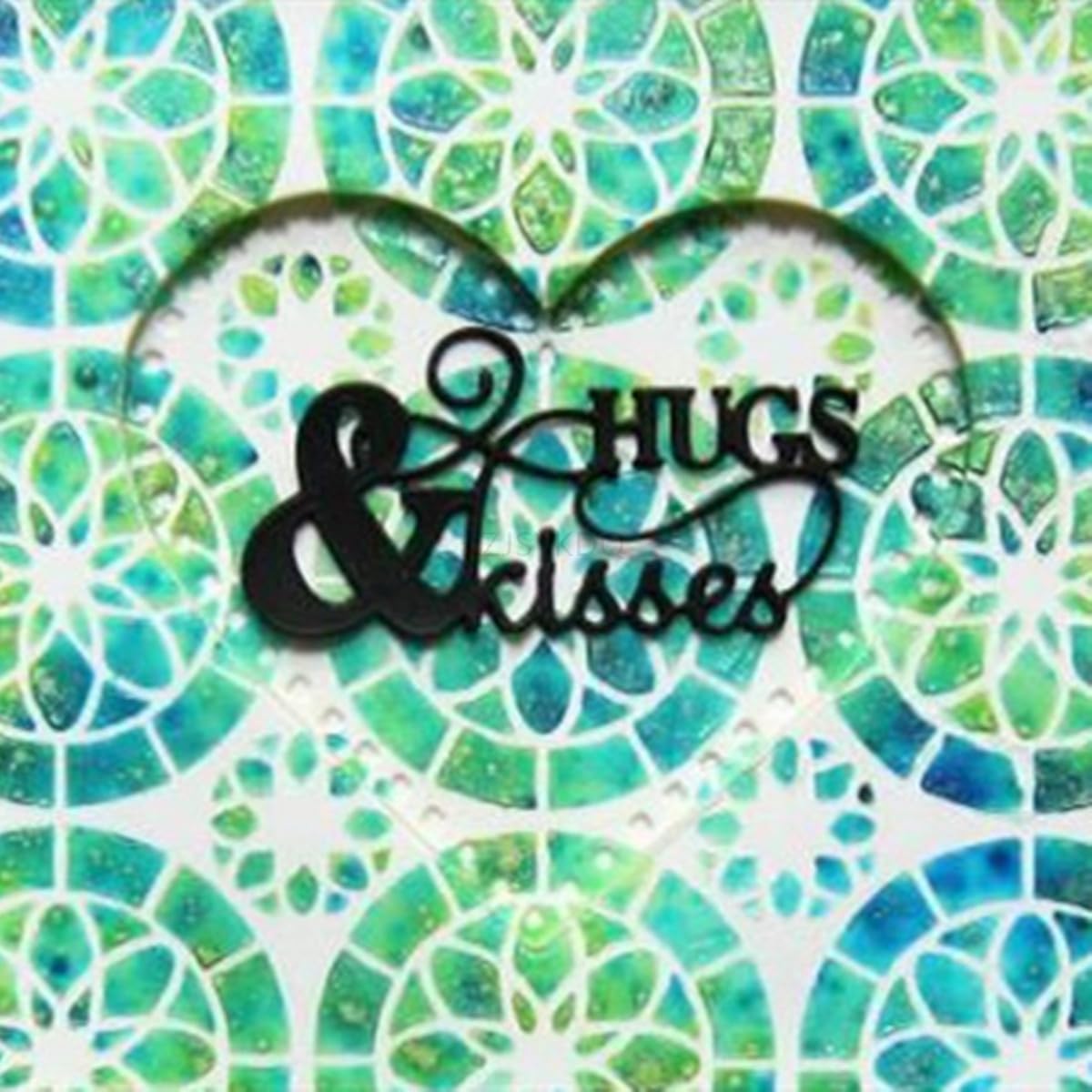 "Sending Hugs" Phrase Metal Cutting Dies Set – Card Making & Scrapbooking Embossing Templates, Photo Frame DIY Kit