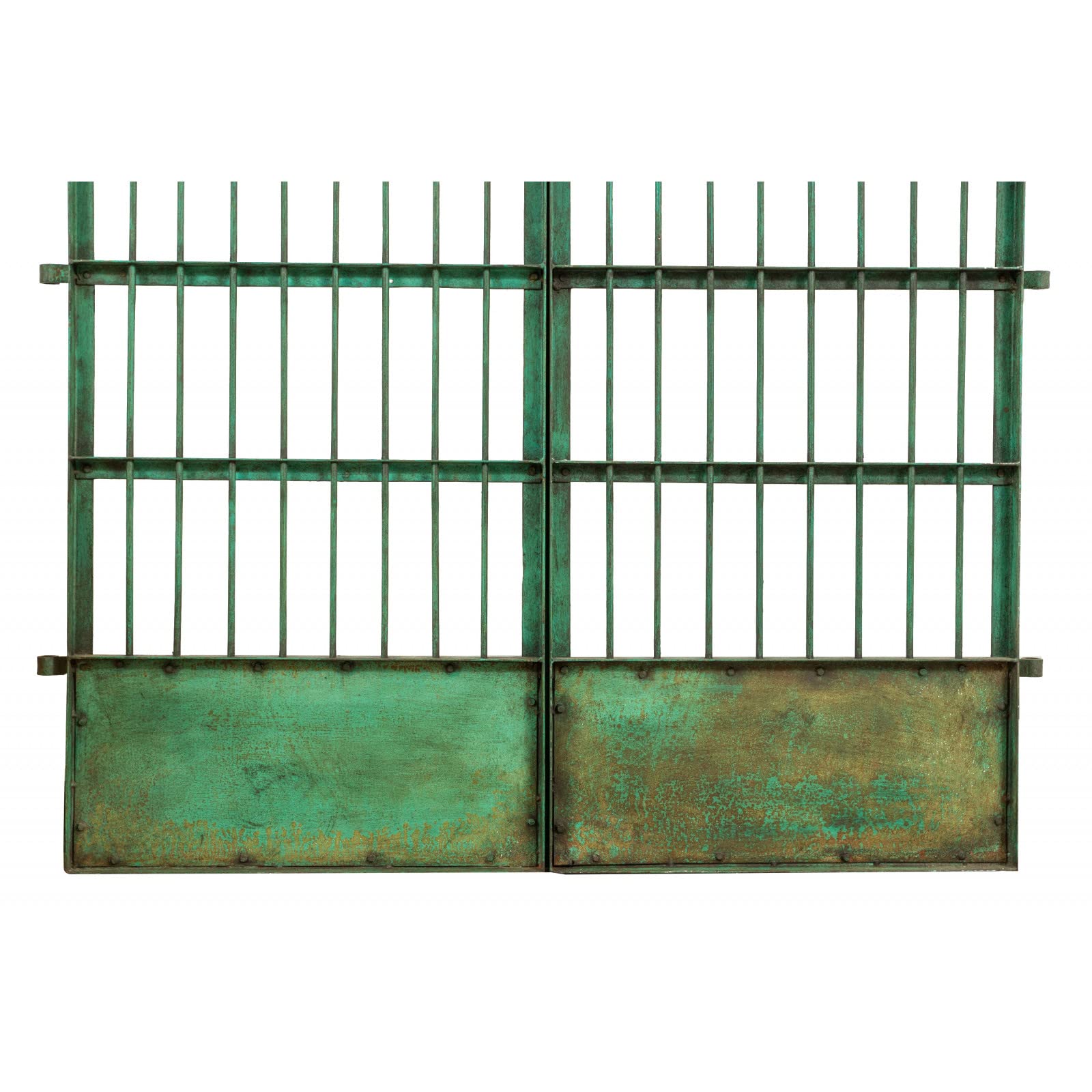 Biscottini Portail en fer pour extérieur 115 x 115 x 5 cm | Portail Fer forgé avec finition antique | Portail de jardin extérieur Pièce unique