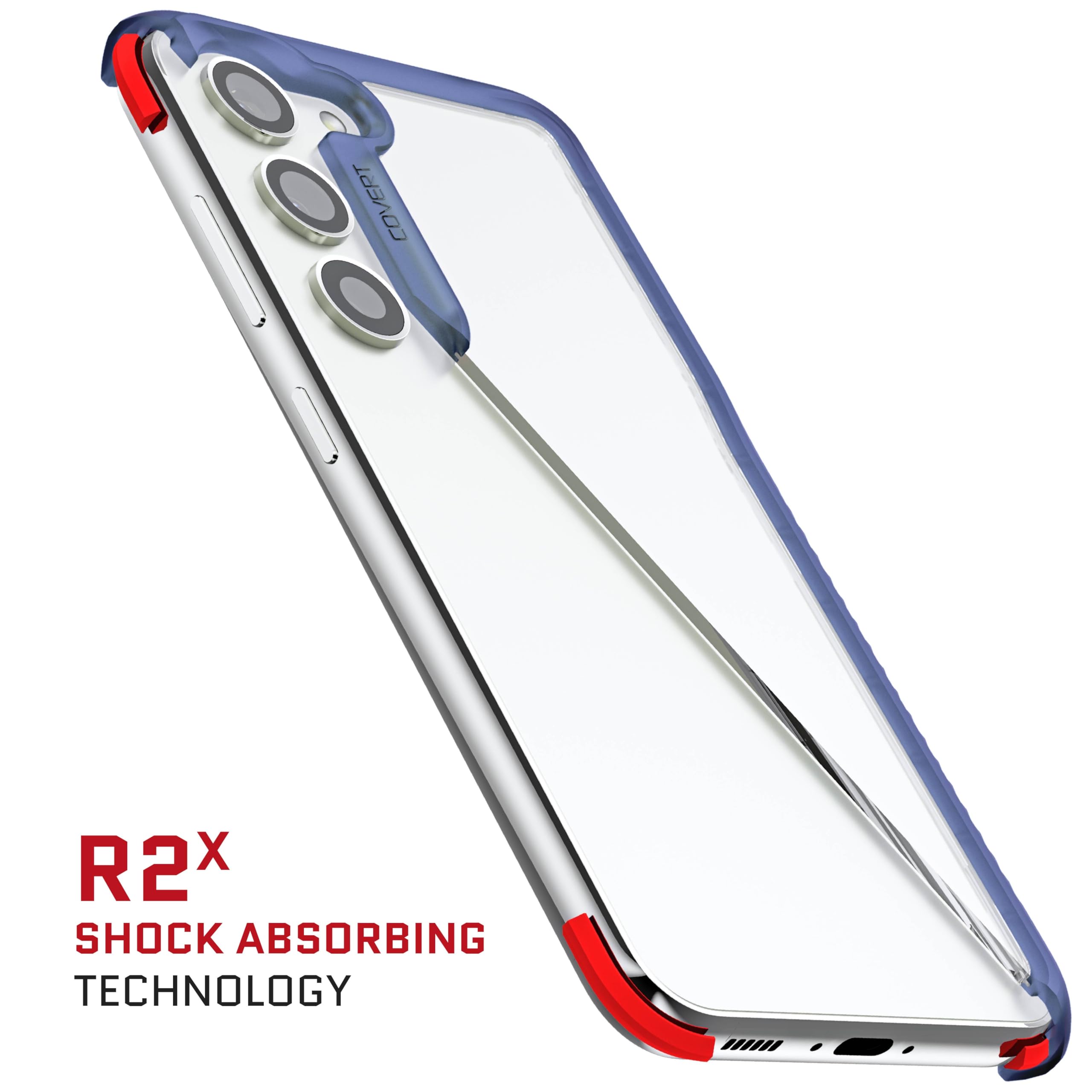 Ghostek Covert - Funda transparente para Samsung Galaxy S23 con protección de grado militar a prueba de golpes, agarre antideslizante, funda protectora de silicona diseñada para Galaxy S23 2023 (6.1